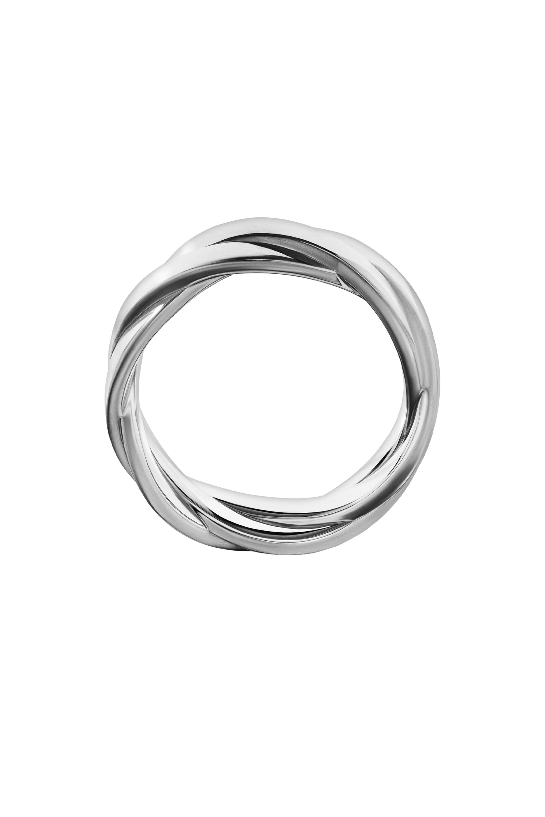 Streamline&reg; Two Row Band Ring, Sterling Silver & Diamonds