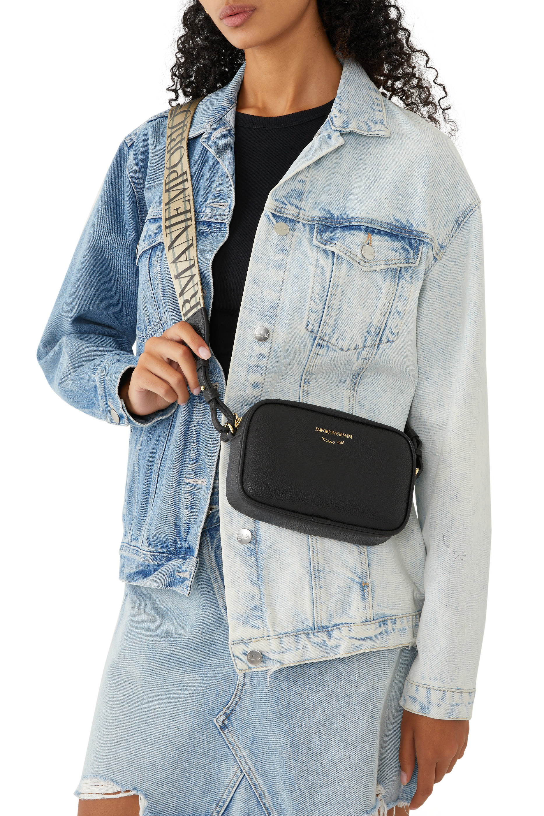 Deer-Print Camera Case with Shoulder Strap