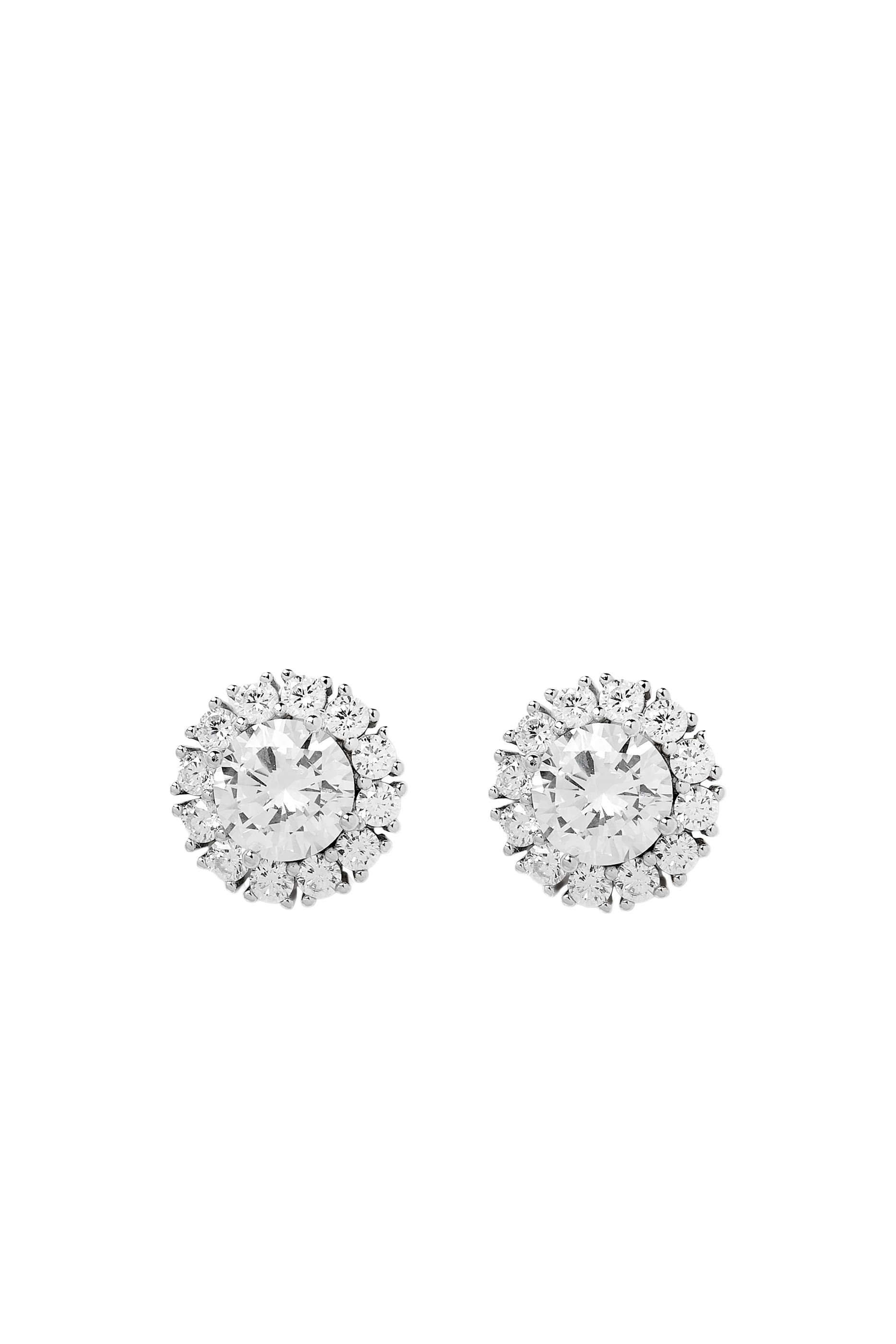 Grace Studs, 925 Sterling Silver & Cubic Zirconia