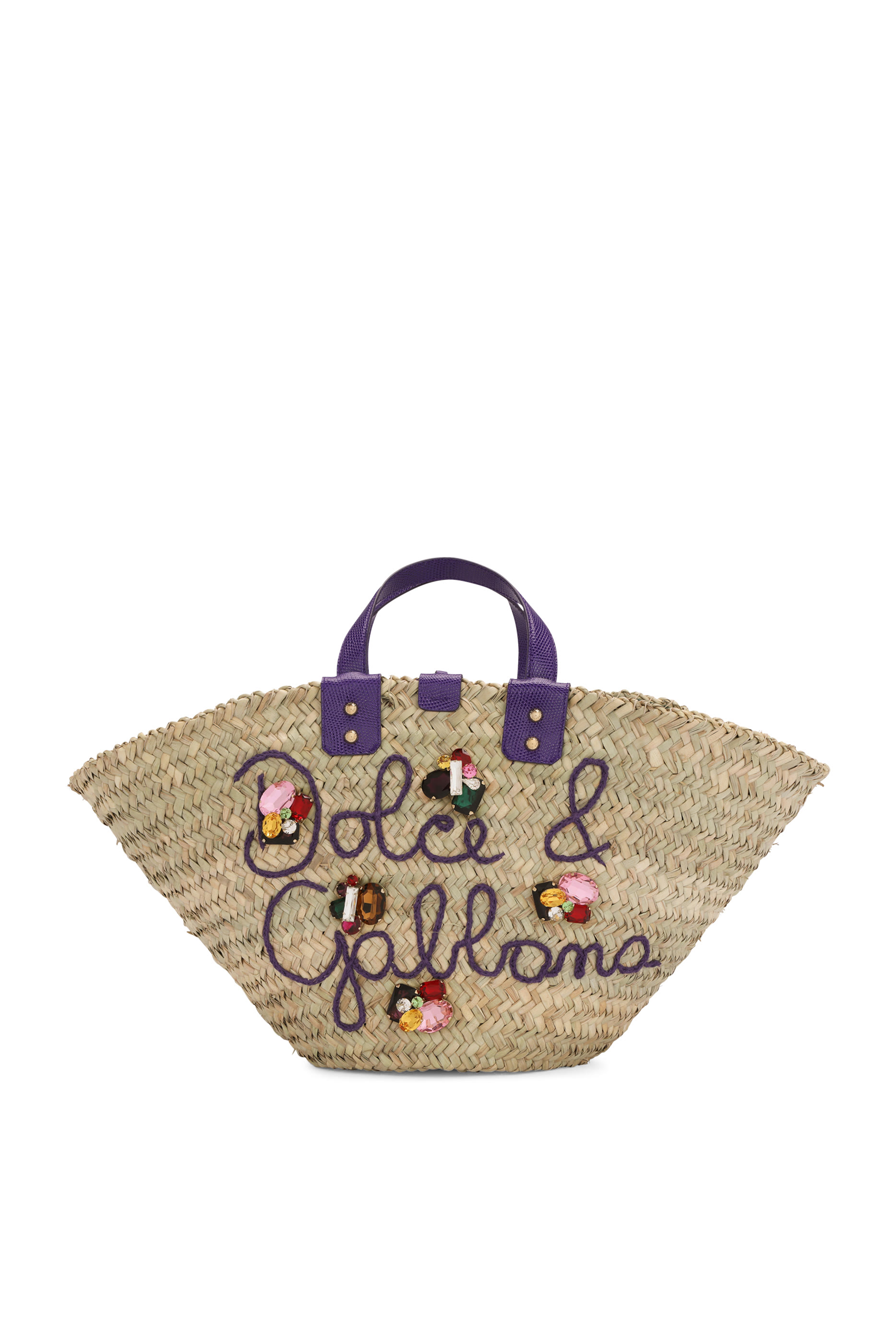 Straw Kendra Bag with Embroidery 