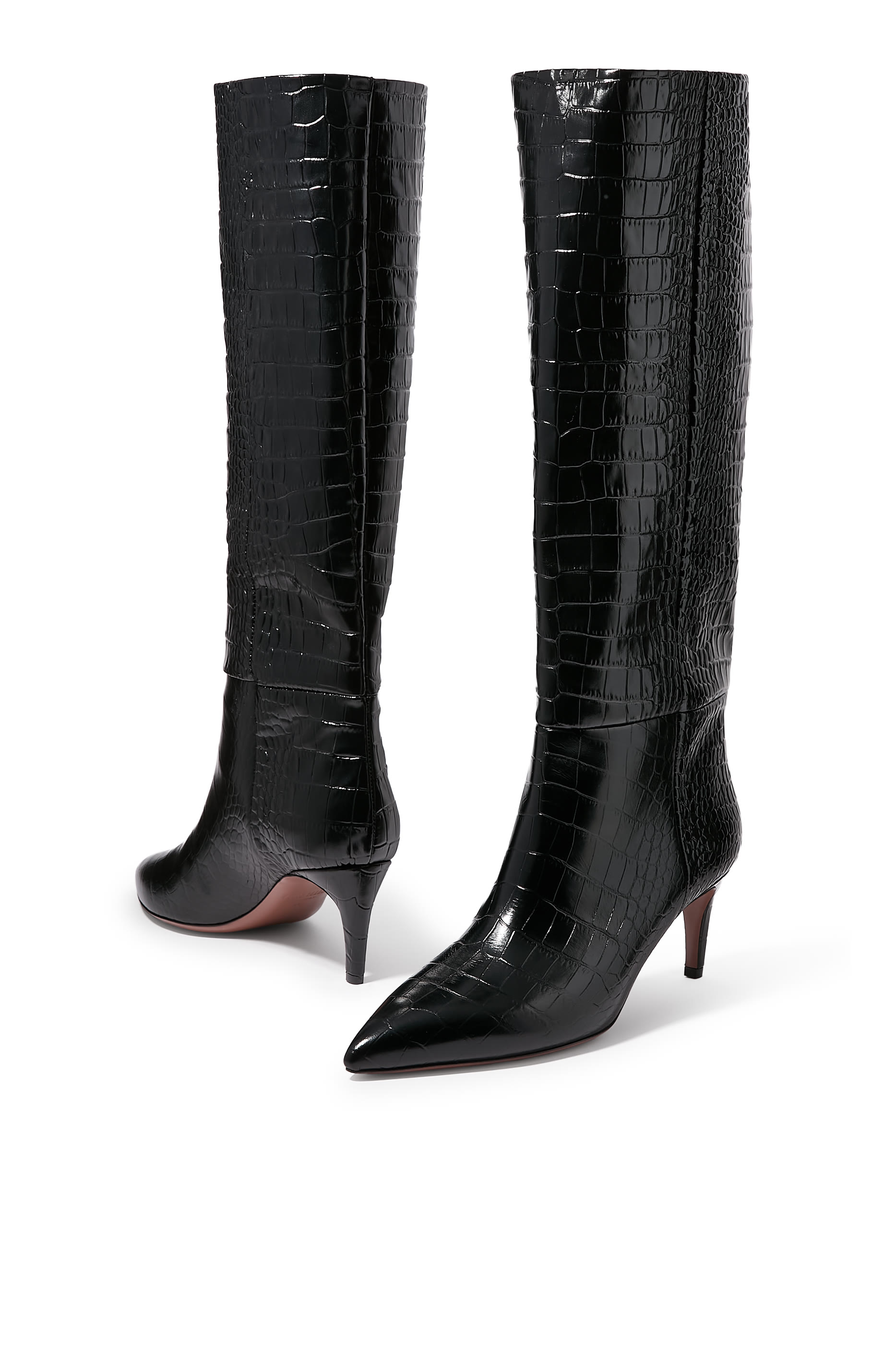  Embossed Lizard Knee 60 Boots