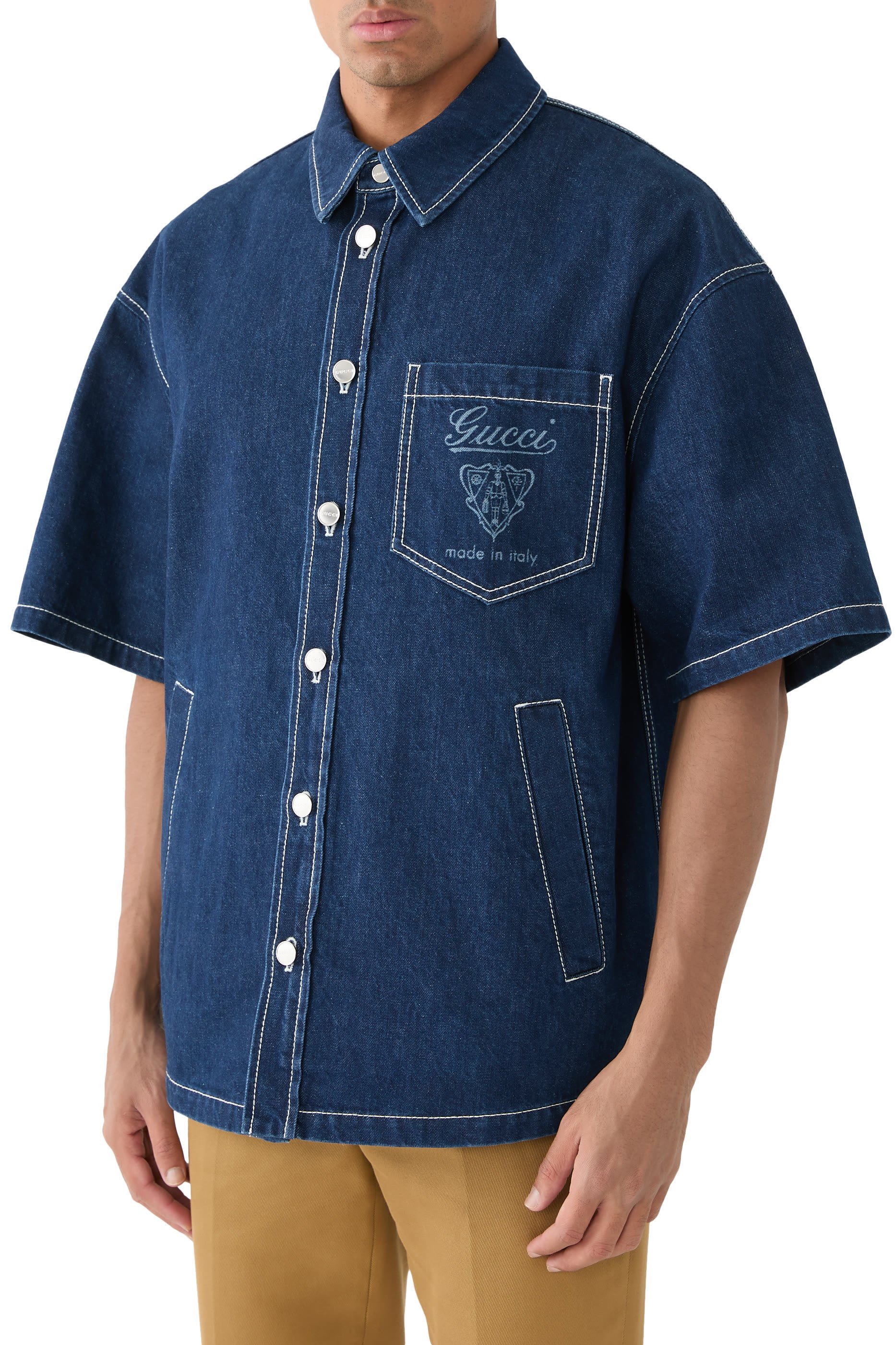 Lasered Denim Shirt