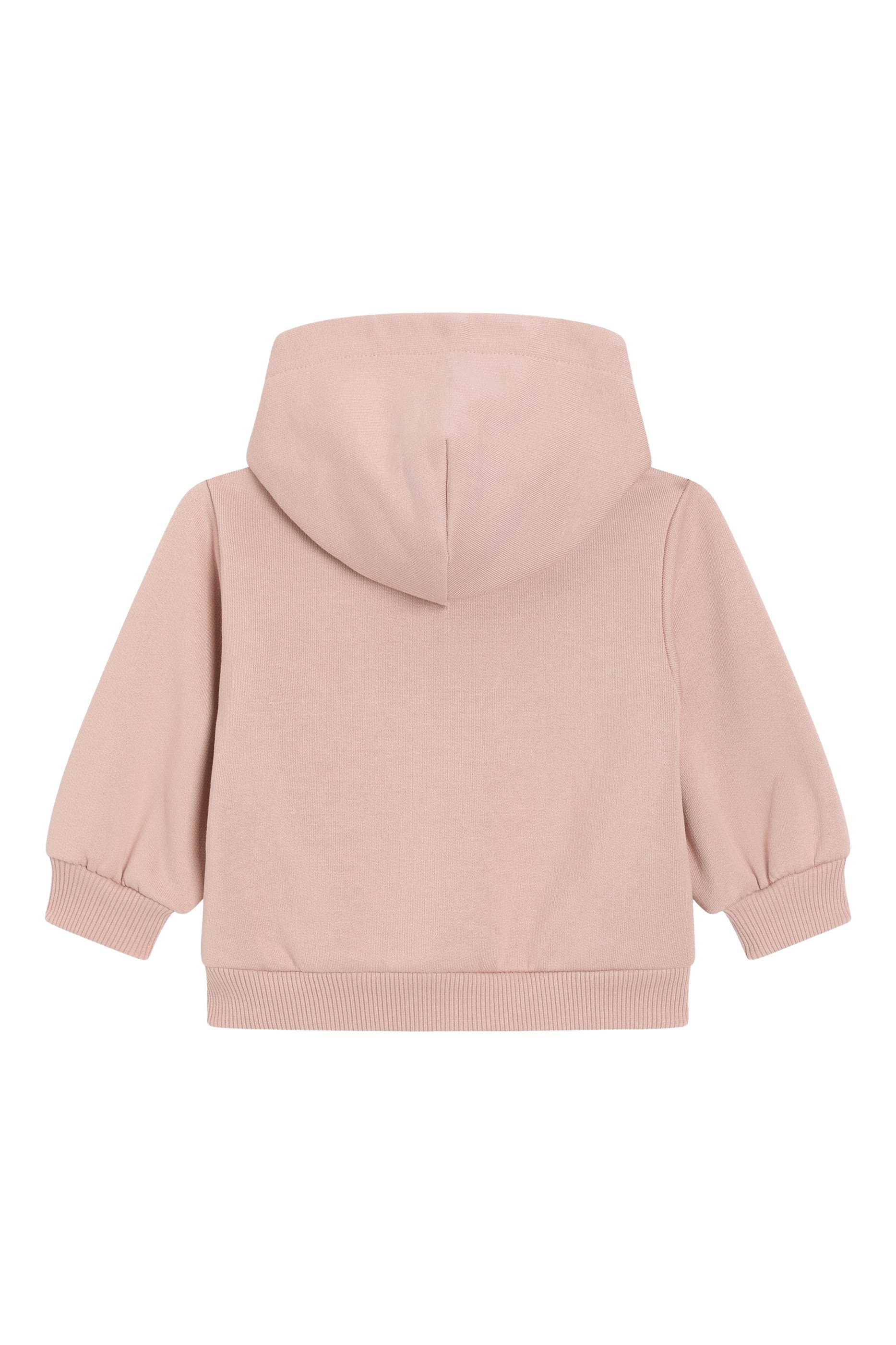 Kids Leopard Print Heart-Shaped Patch Hooded Sweatshirt