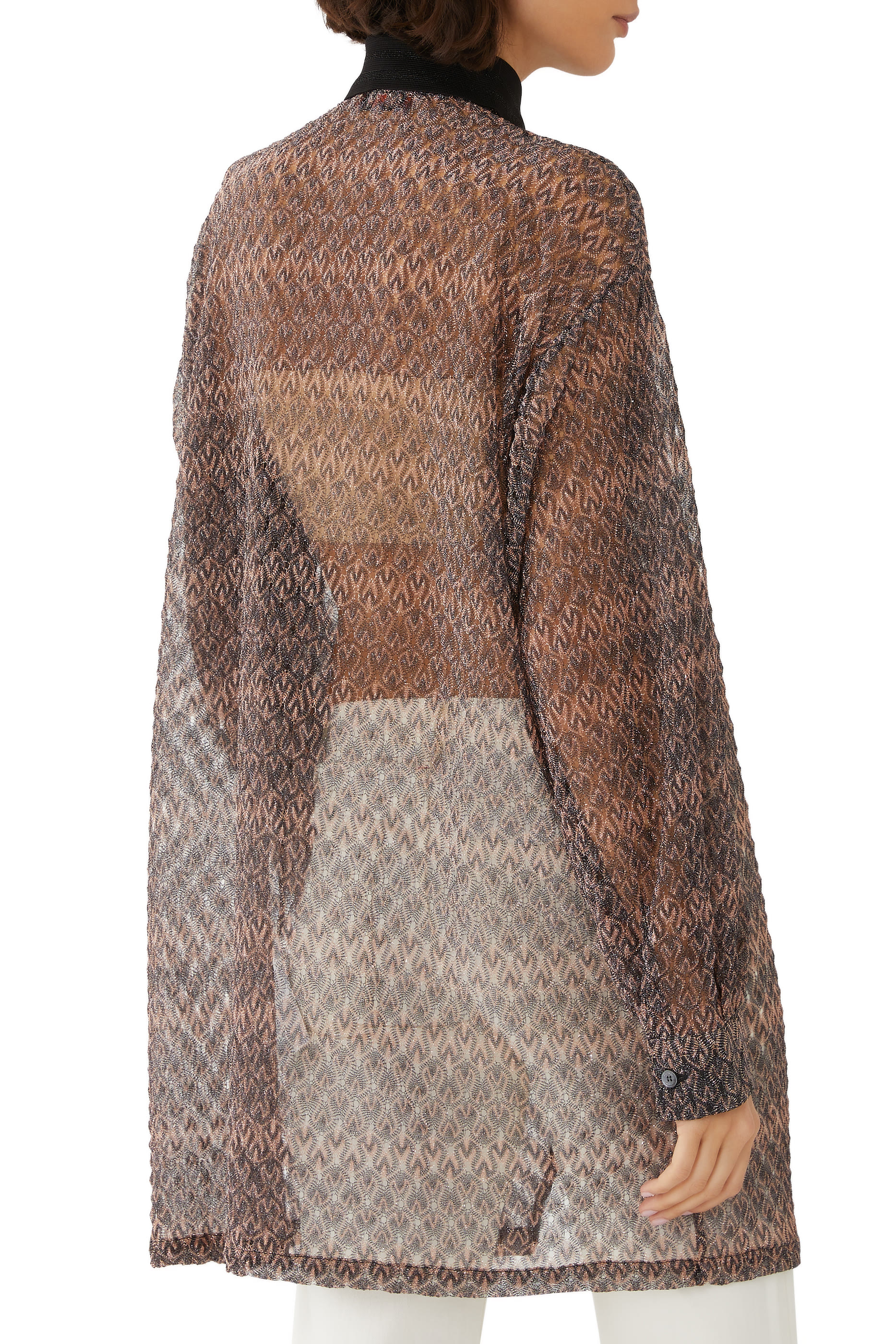 Lace Raschel Lame' Oversized Shirt