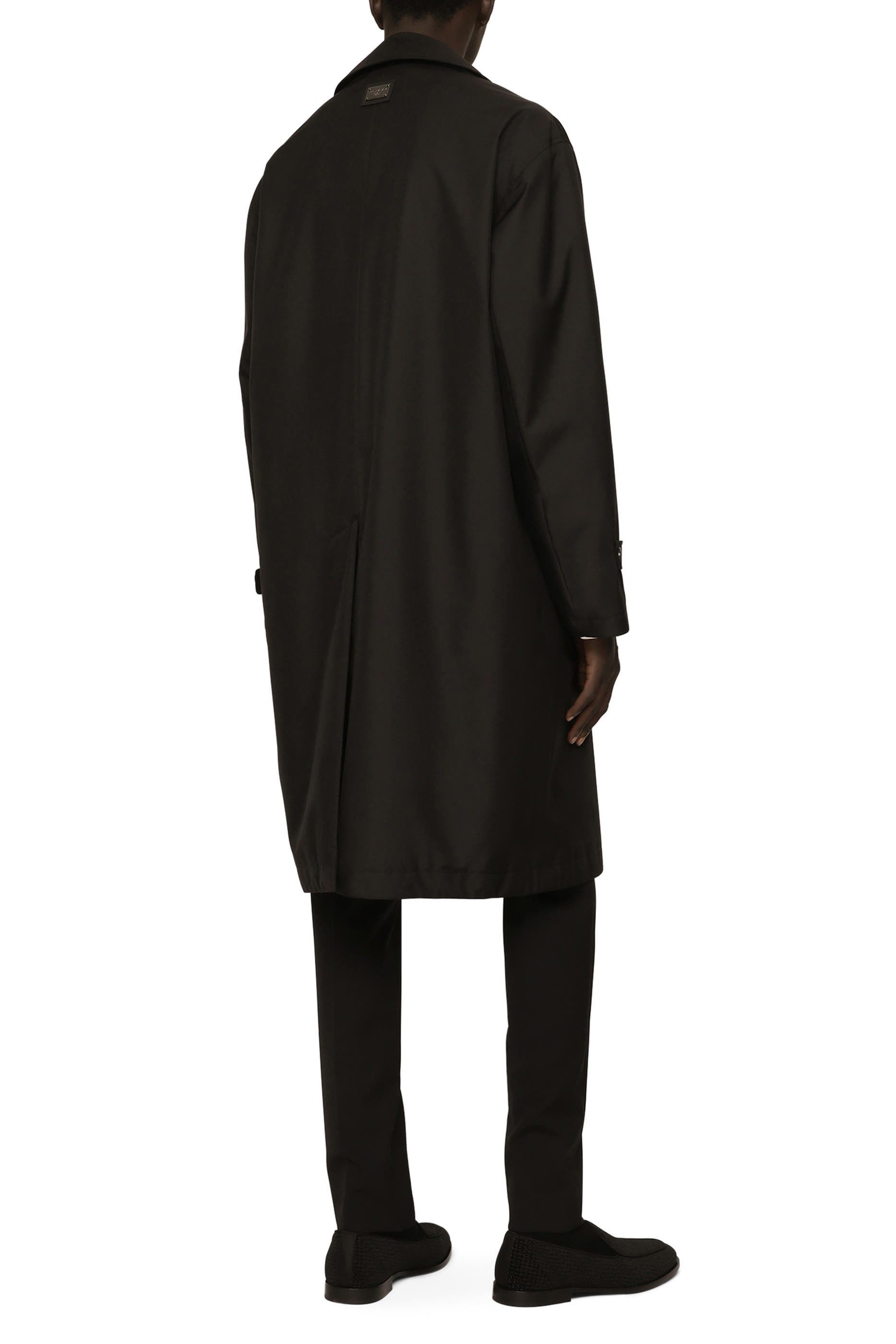 Logo Tag Nylon Trench Coat