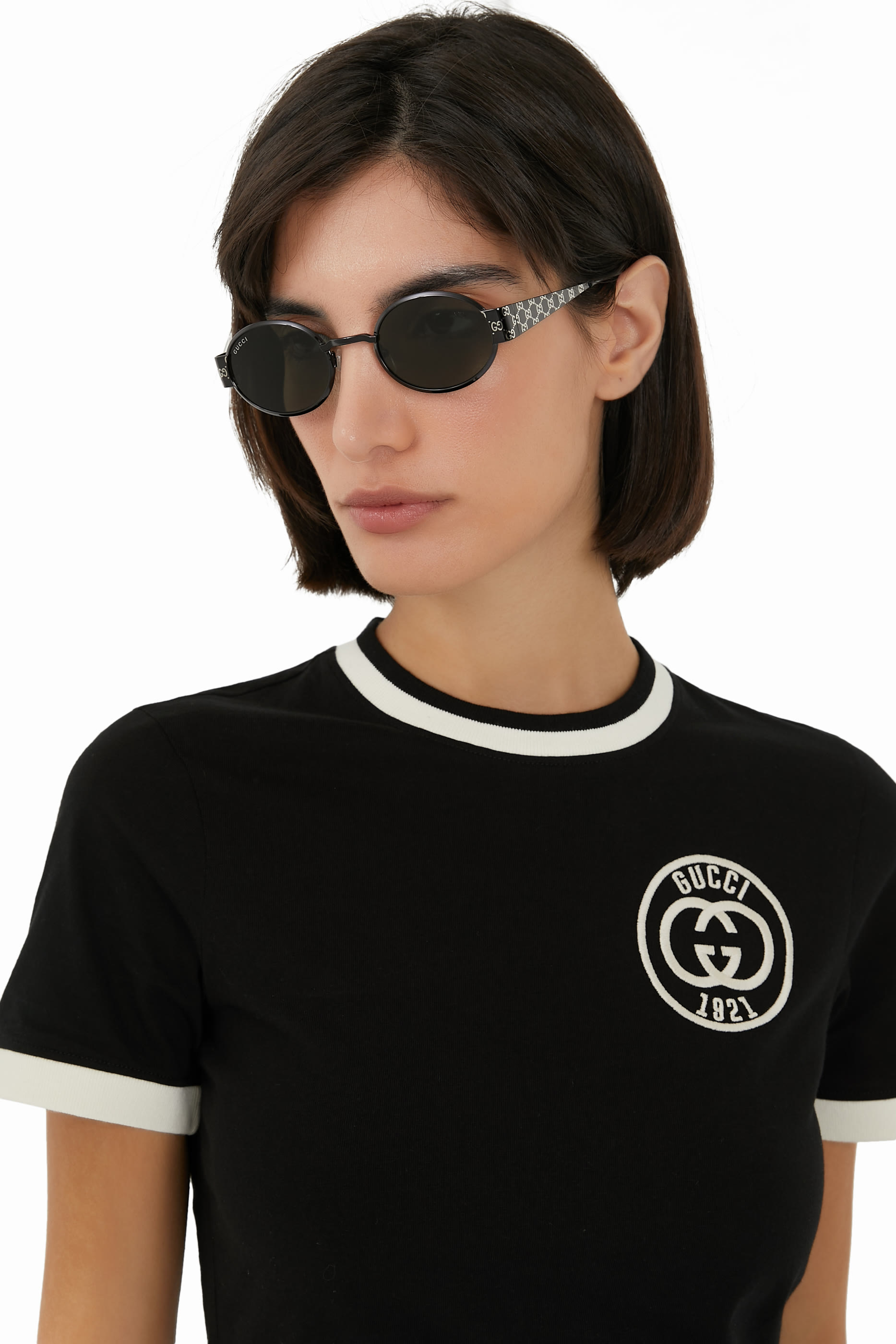 Logo Round-Frame Sunglasses