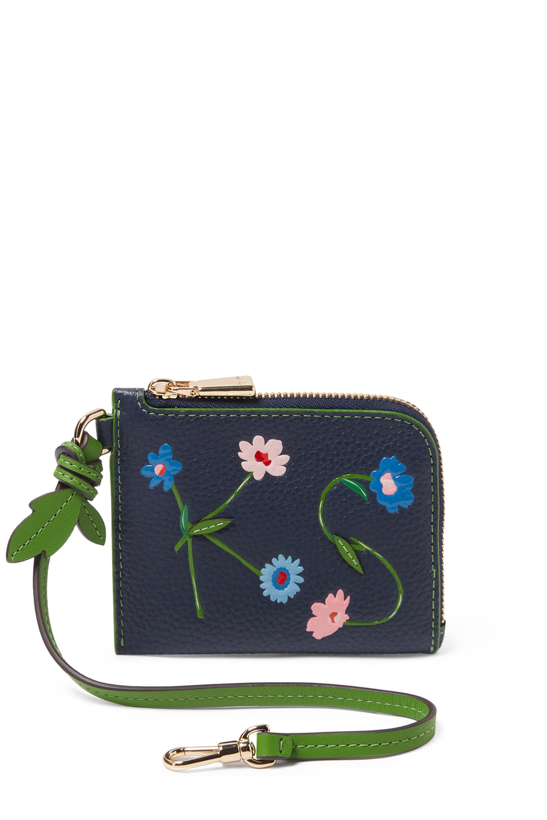 Leather Floral Card Case