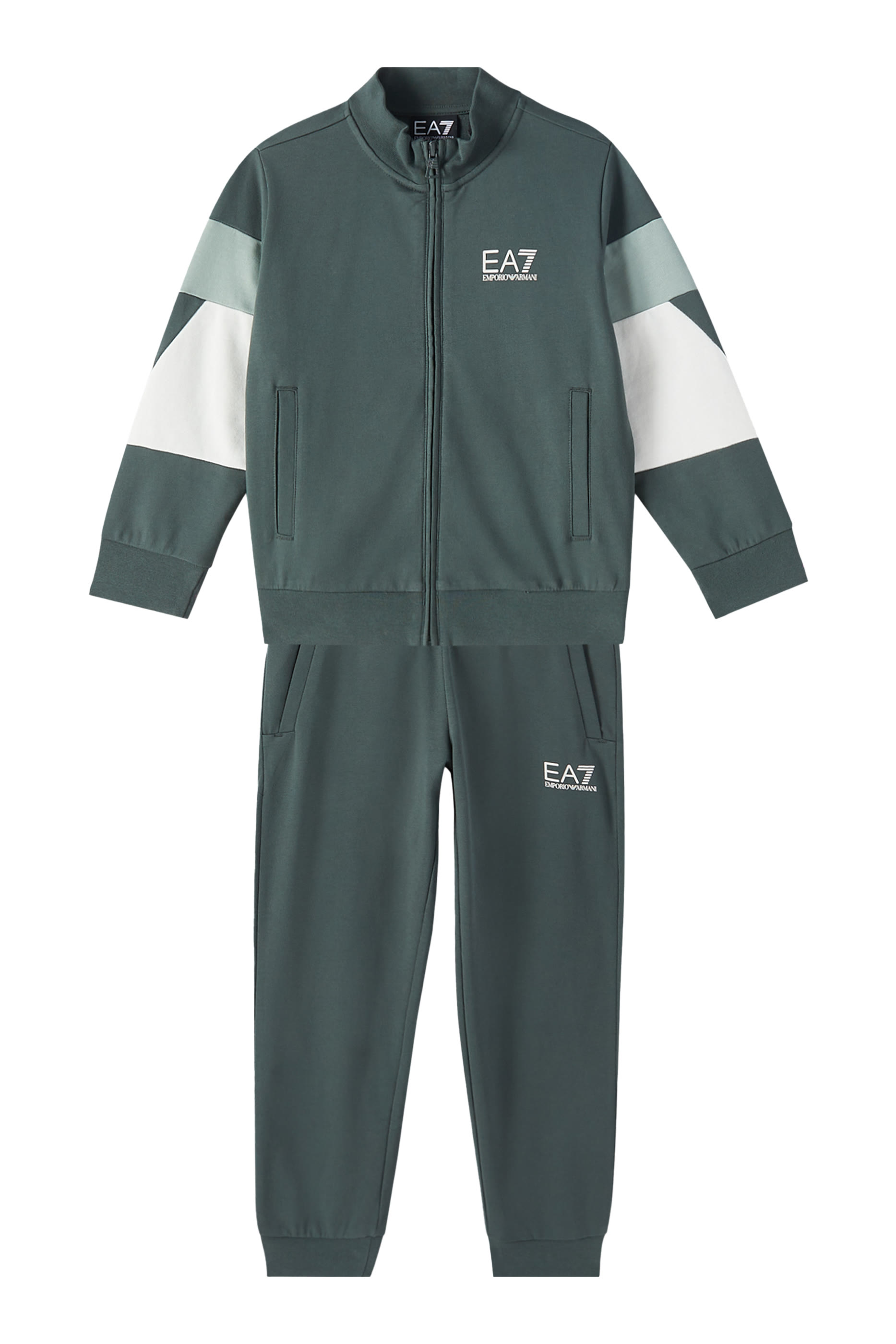 Kids EA7 Color-Block Tracksuit Set
