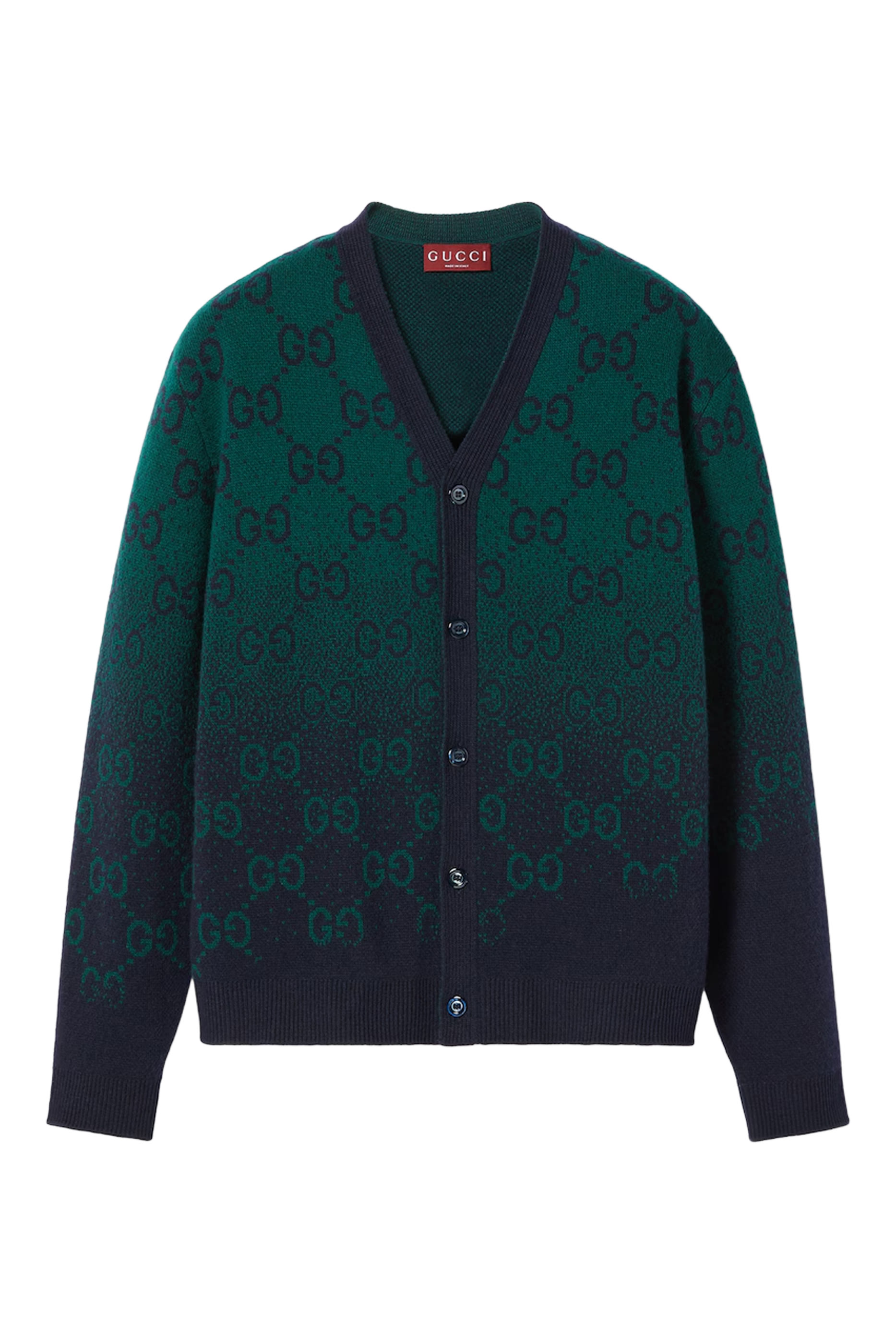 GG Degrad&eacute; Wool Jacquard Cardigan