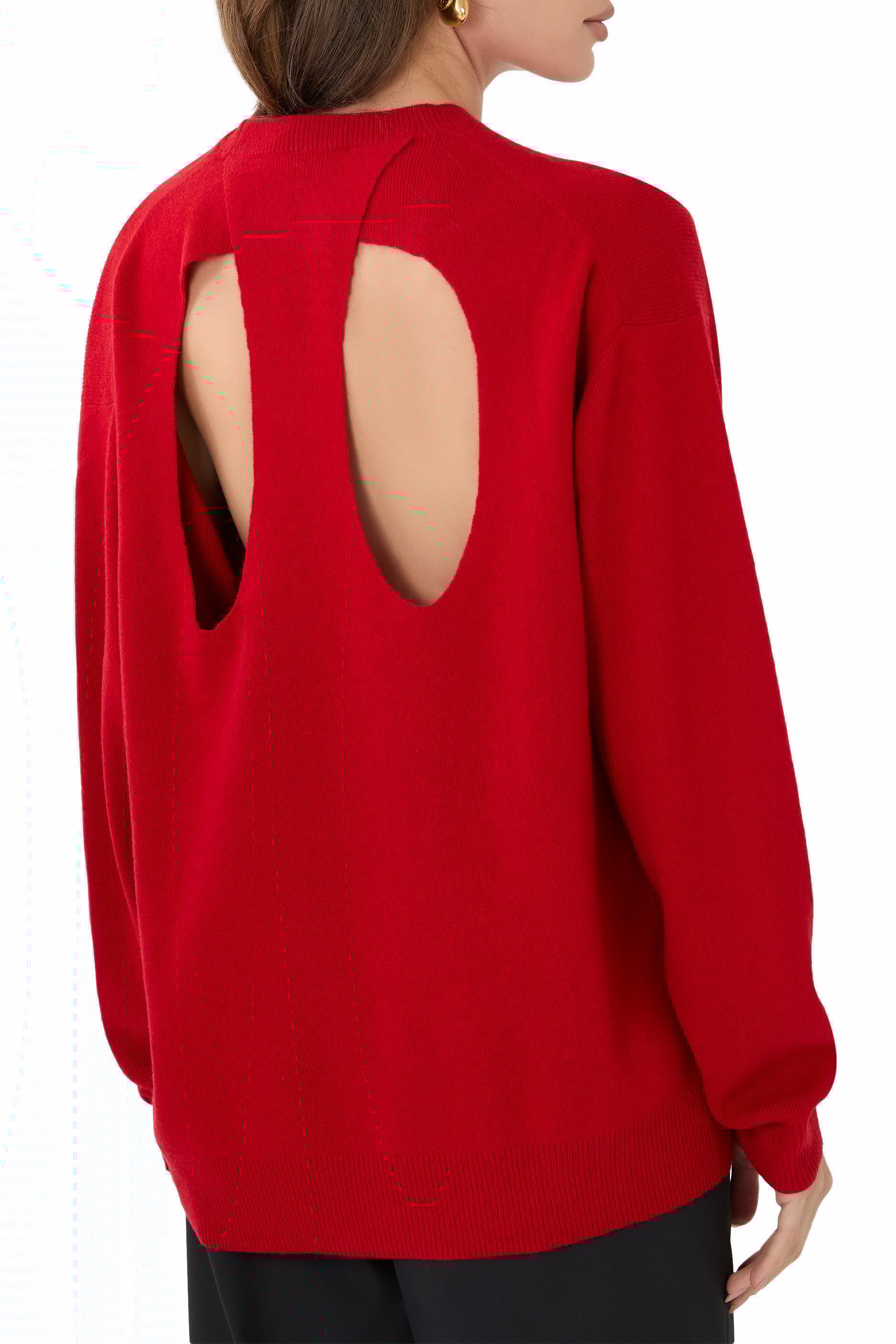 Anna Merino Wool Cut-Out Racerback Pullover