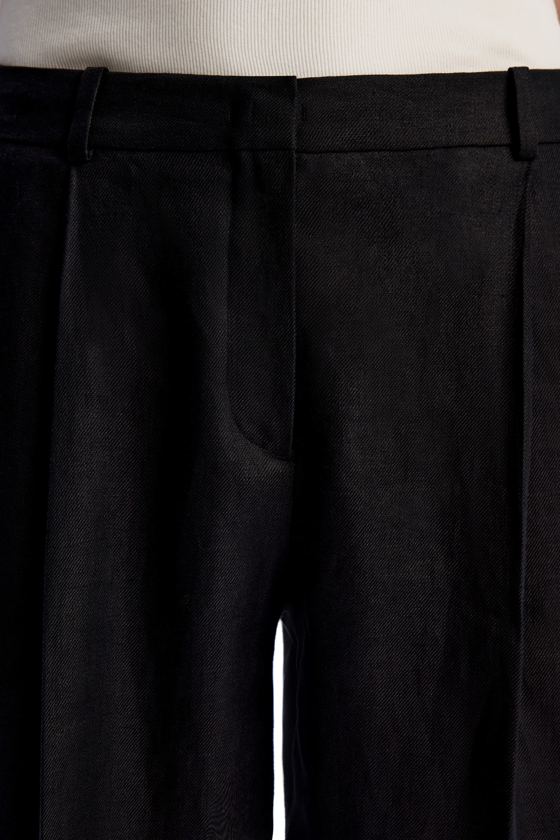 Tapered-Fit Linen Trousers