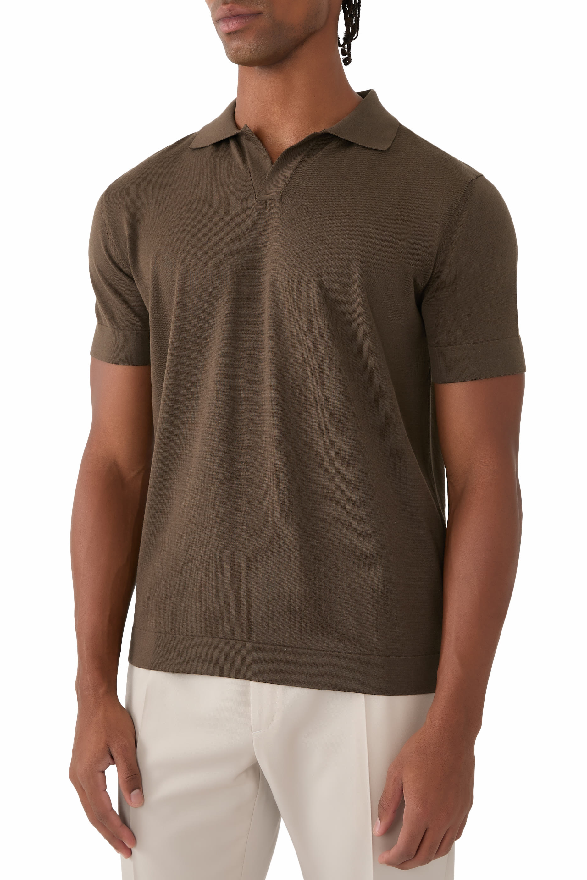 Cotton & Silk Polo Shirt