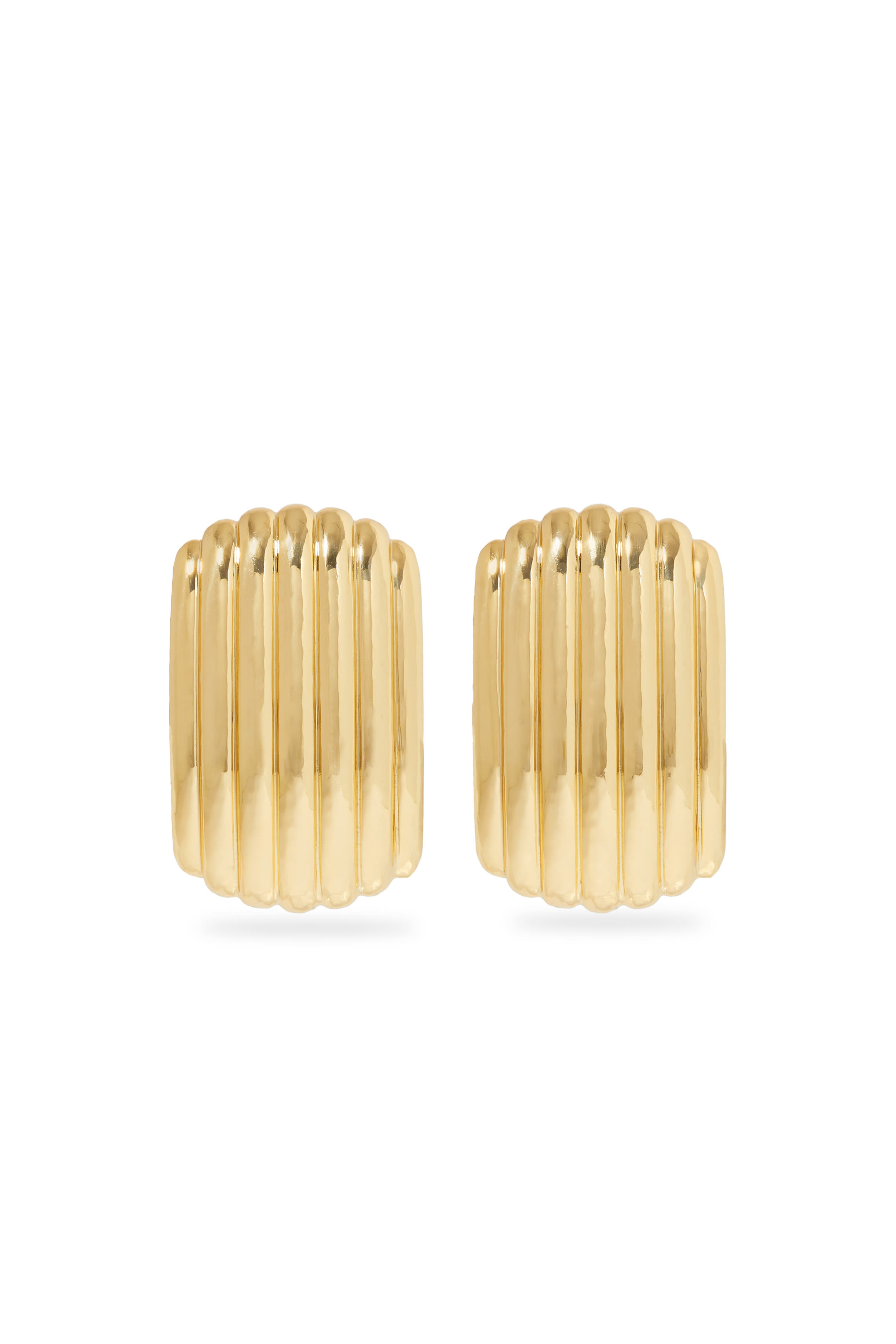 Literal Earrings, 22K Gold-Plated Brass