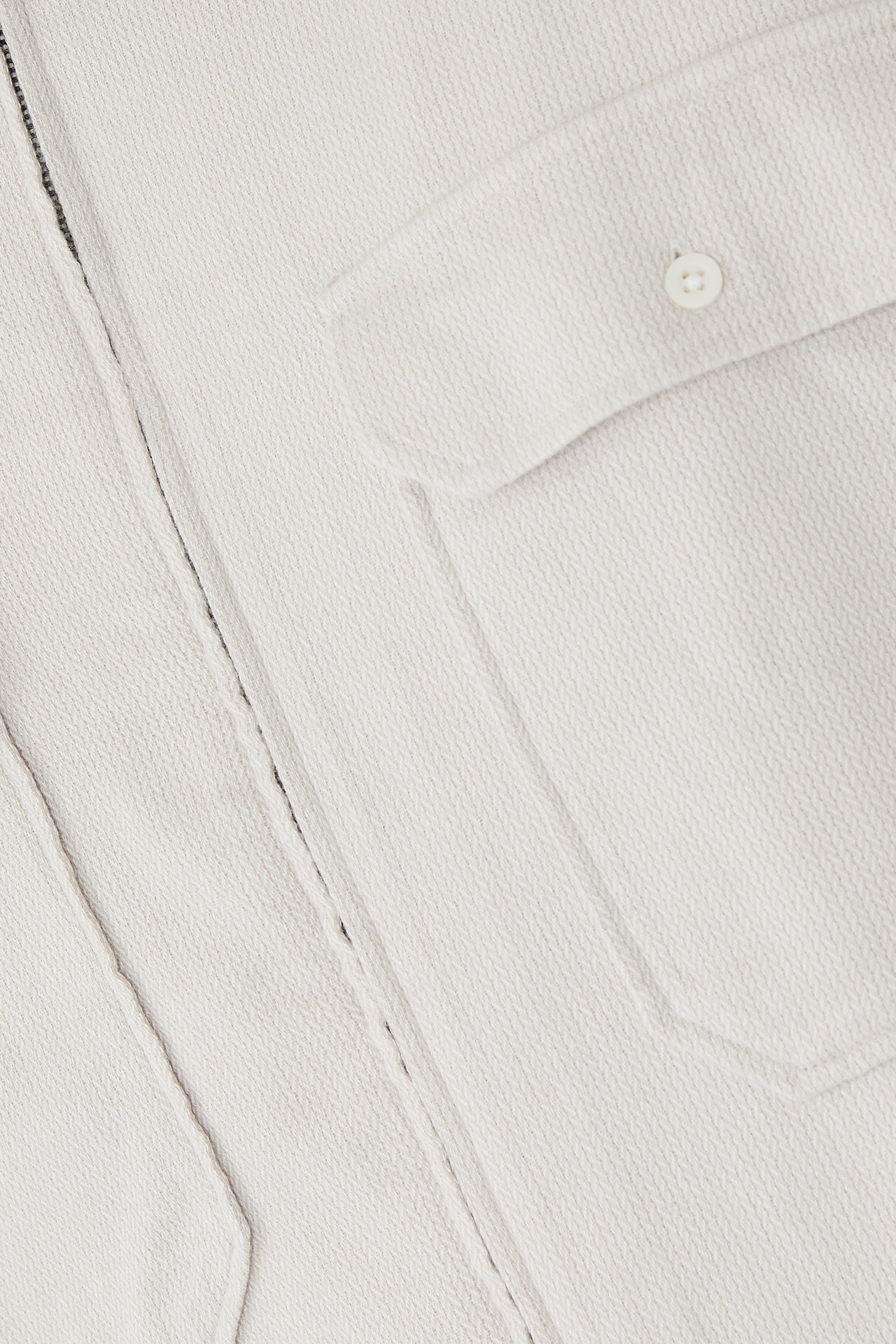 Zip-Up Front Pocket Shirt