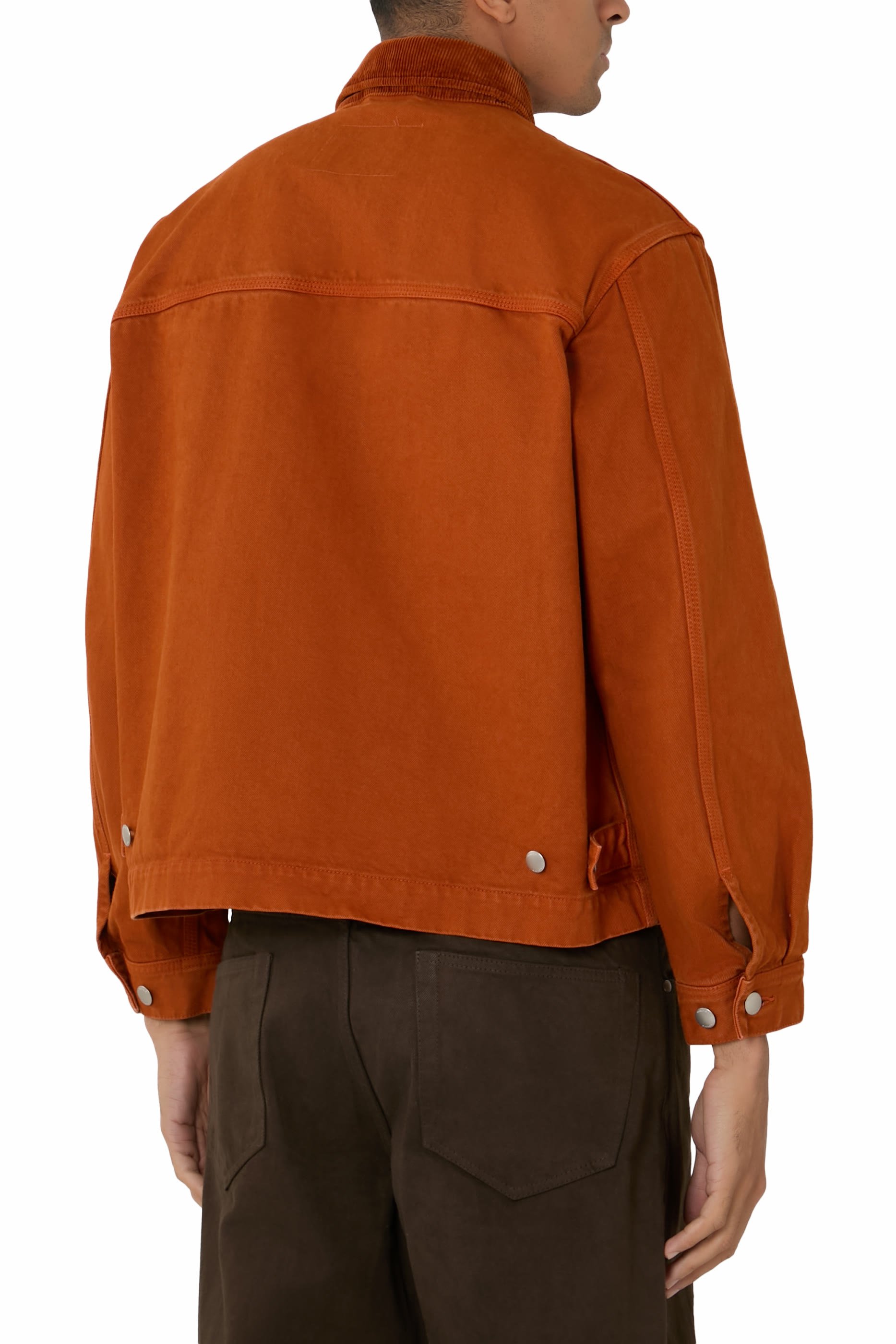 Cord Collared Zip-Up Jacket