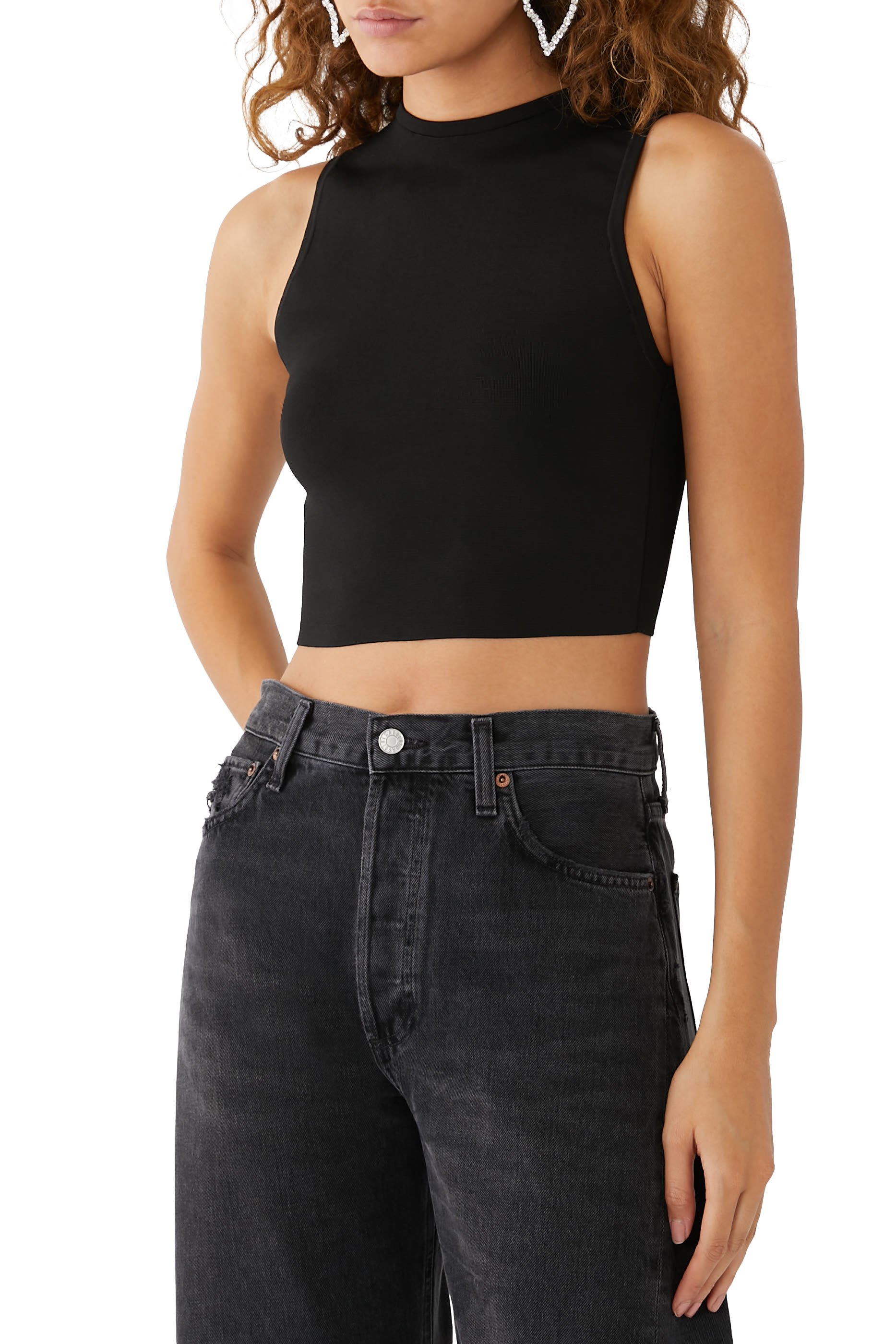 Loe Lace Up Back Sleeveless Top