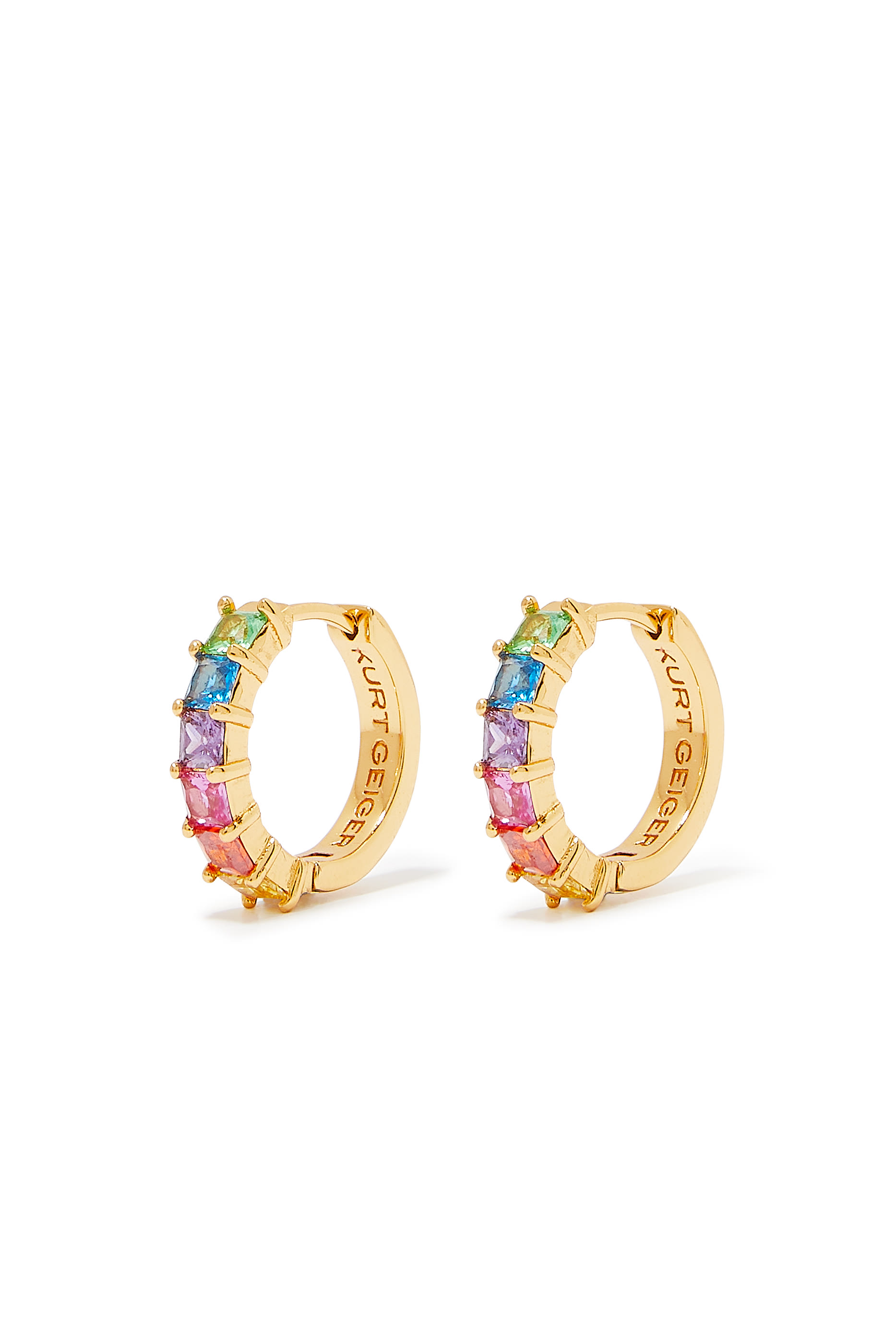 Crystal Huggie Hoops