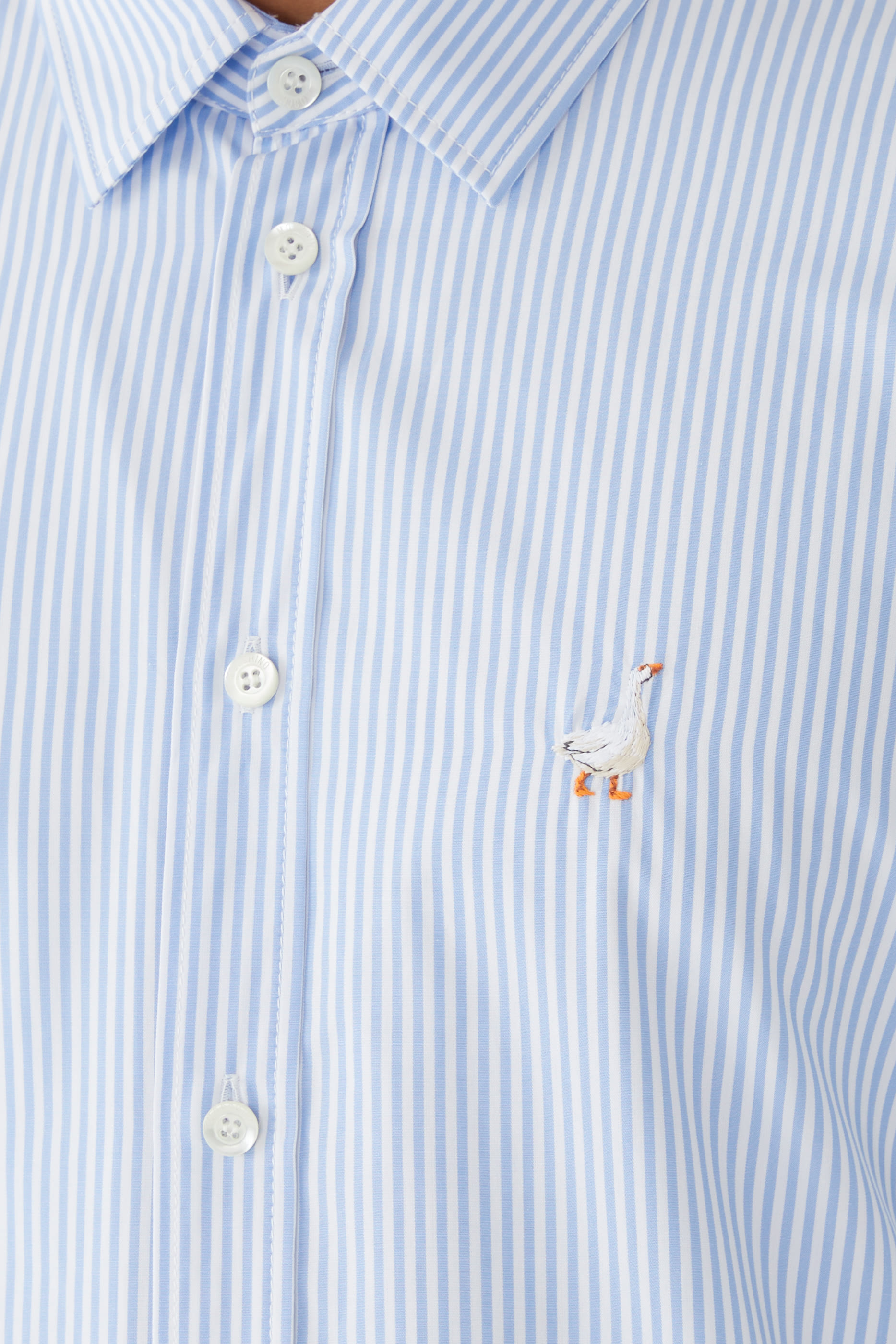 Goose Embroidery Poplin Shirt