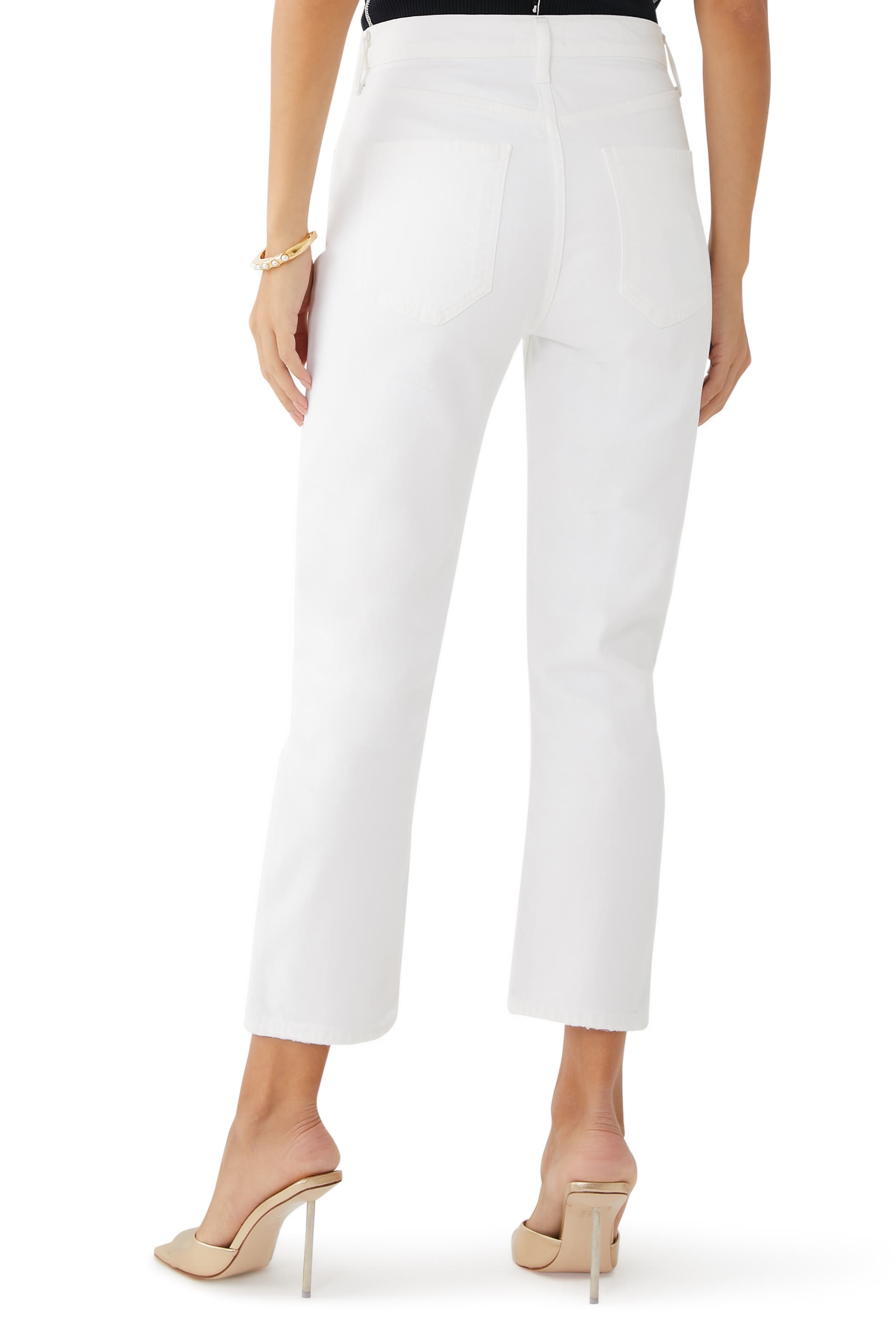 Riley High Rise Straight Crop Jeans