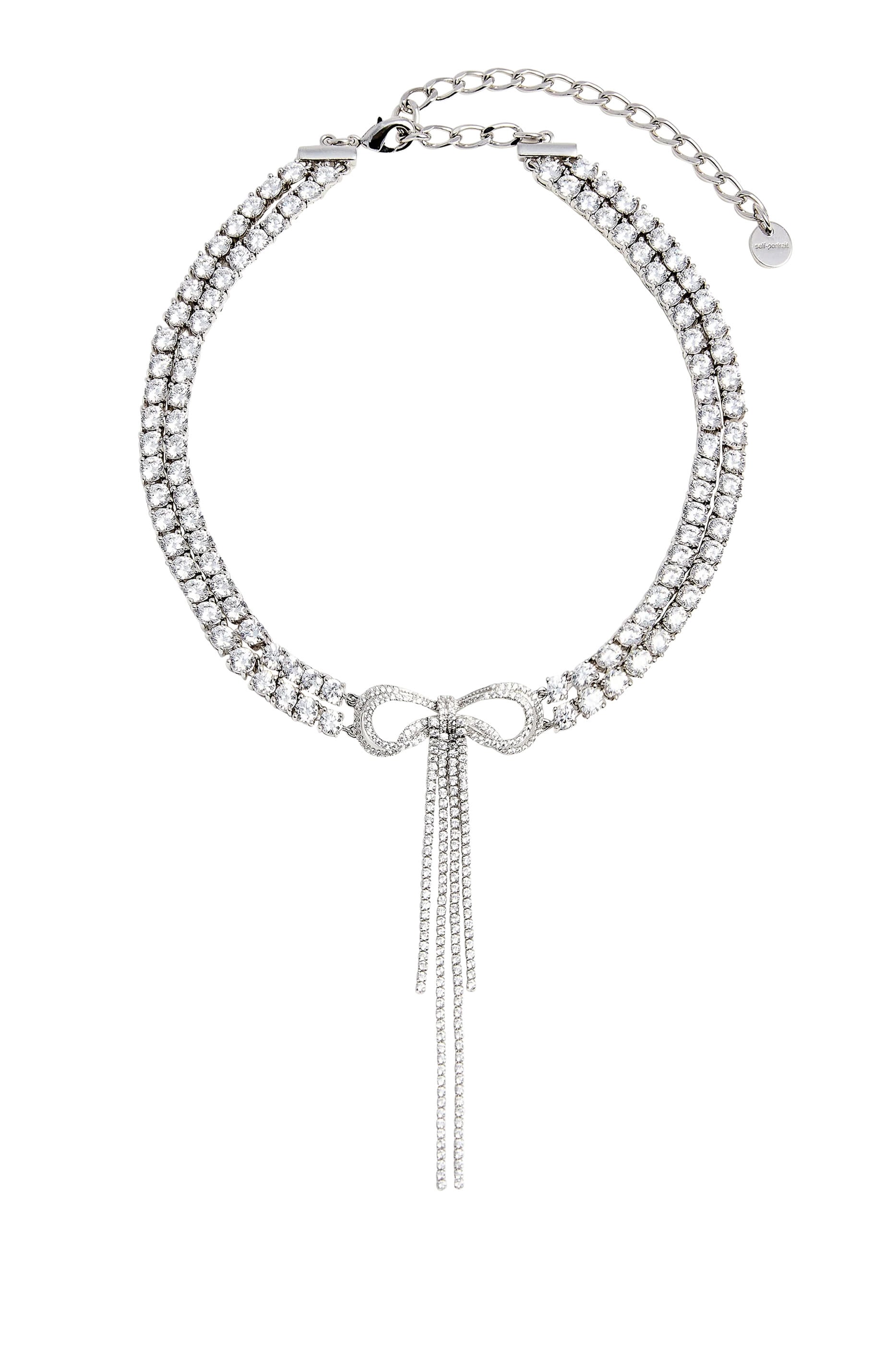 Double Crystal Bow Choker