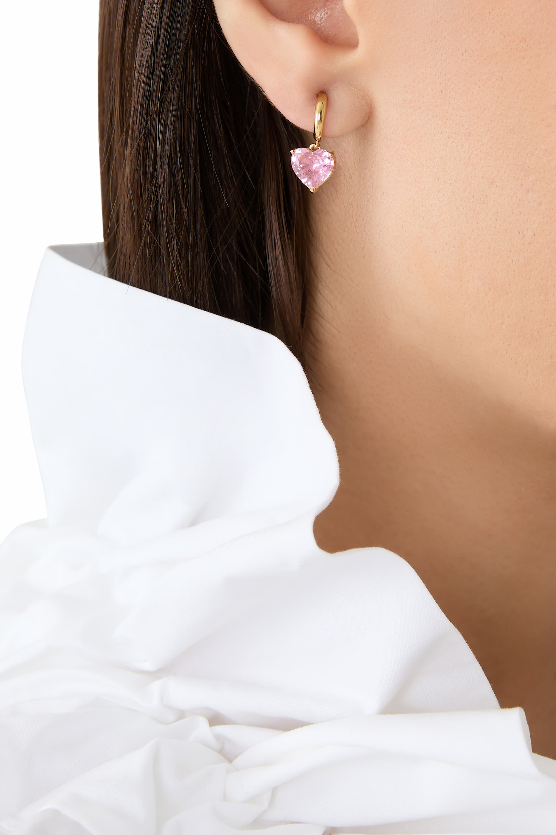 My Love Heart Huggies, Plated Metal & Cubic Zirconia