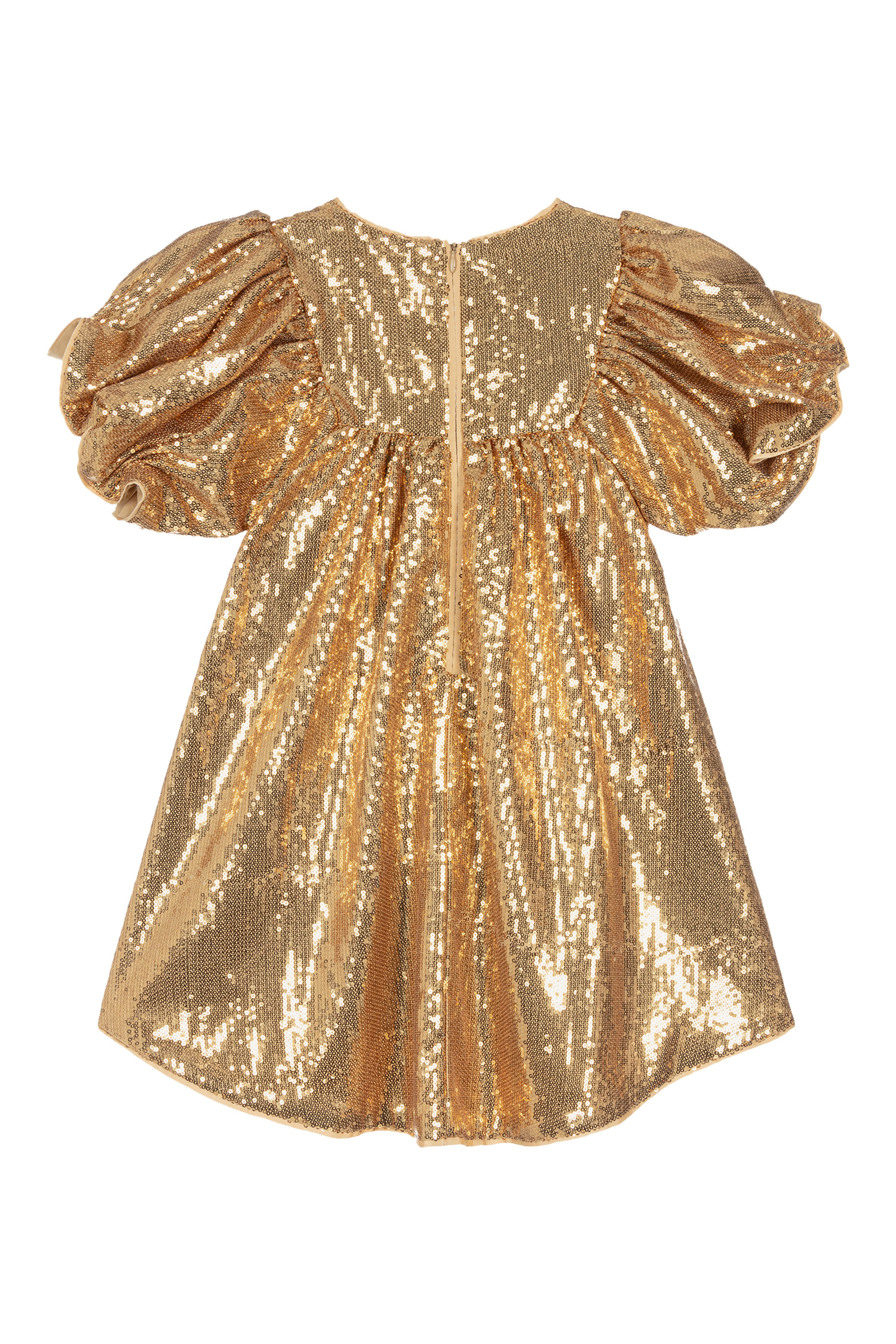 Kids Puff Sleeve Sequin Dress