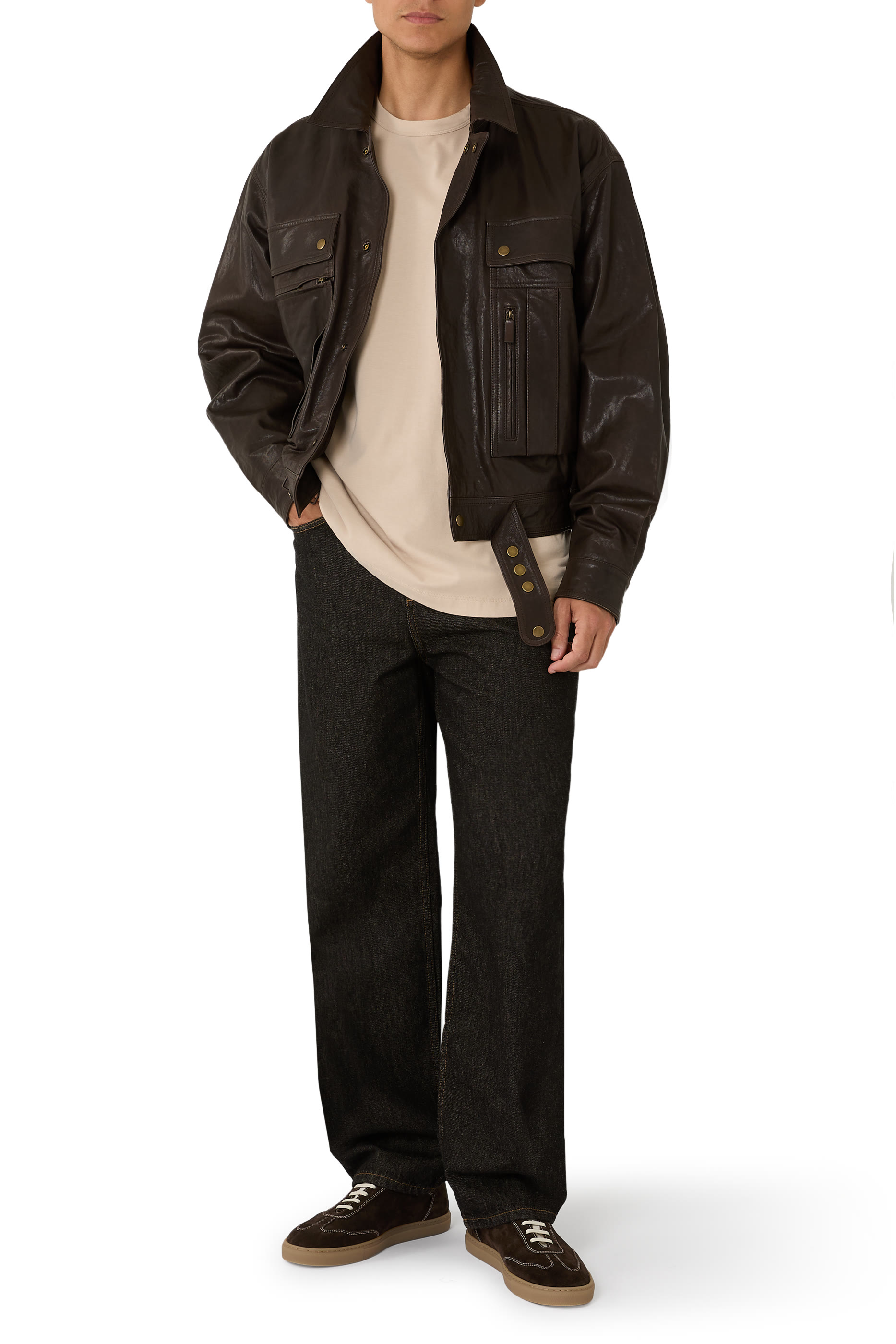 Stud-Detail Collar Jacket
