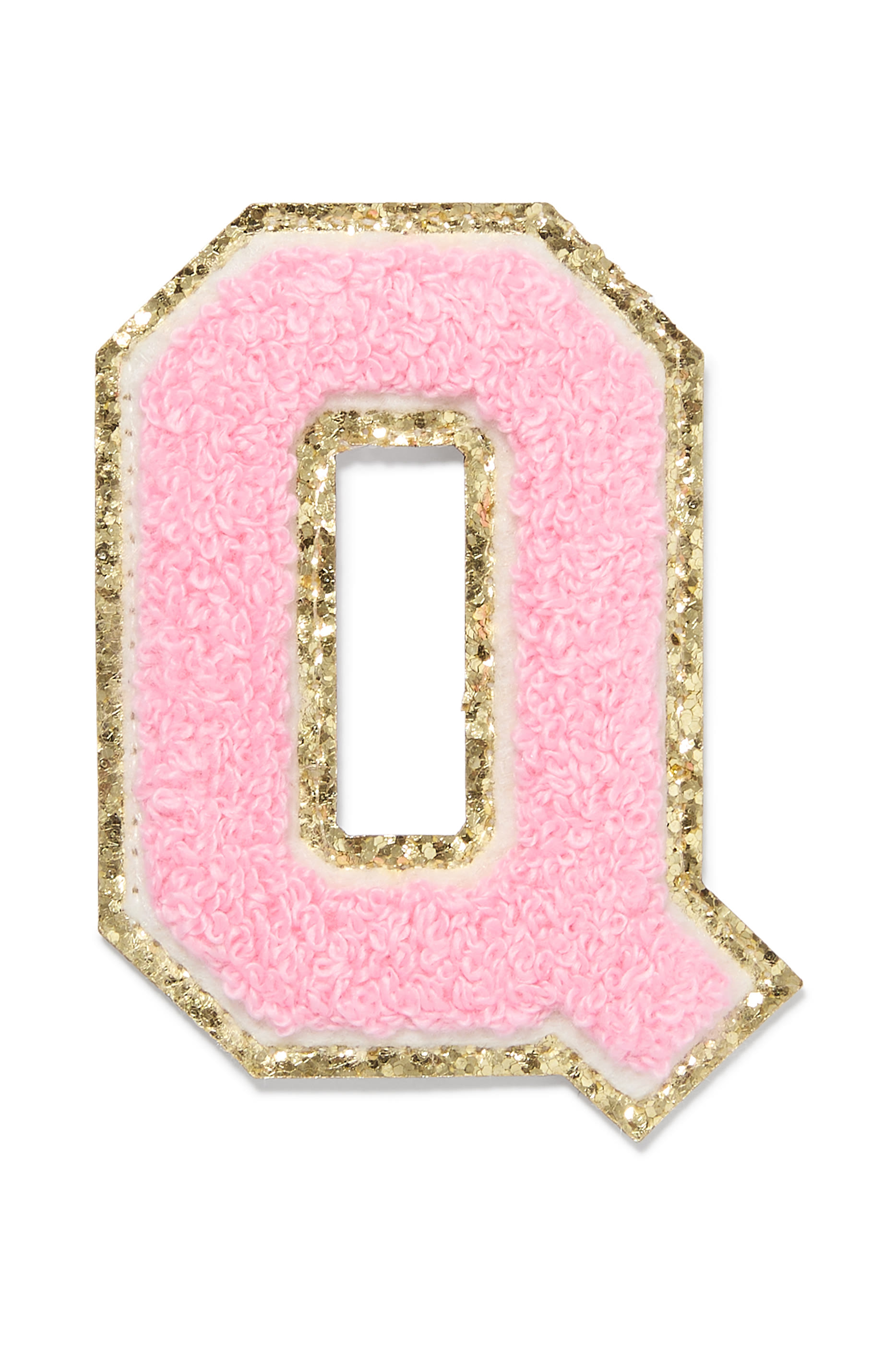 3” Chenille Sparkle Q Letter Patch