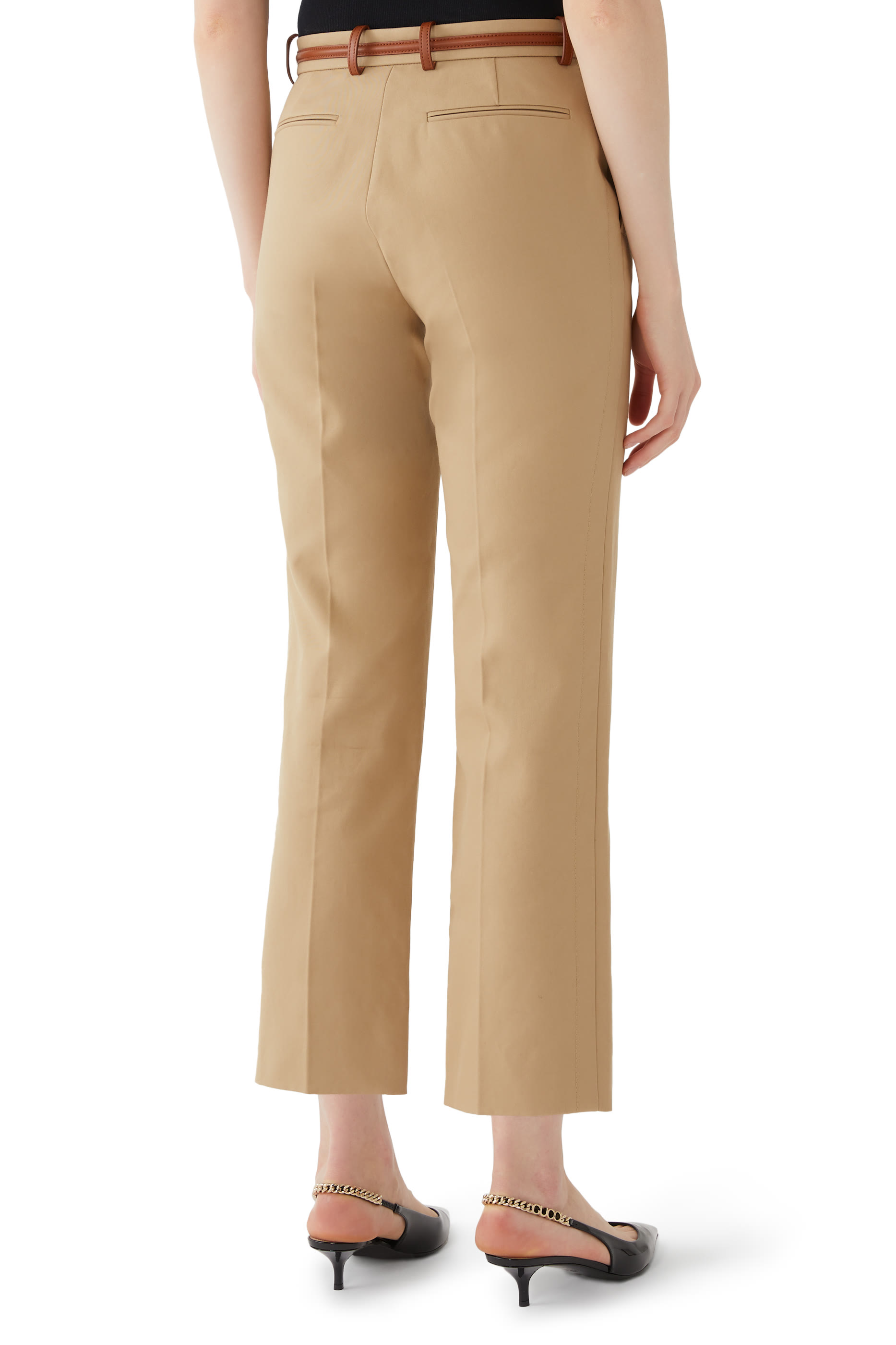 Cotton Drill Pants with Horsebit