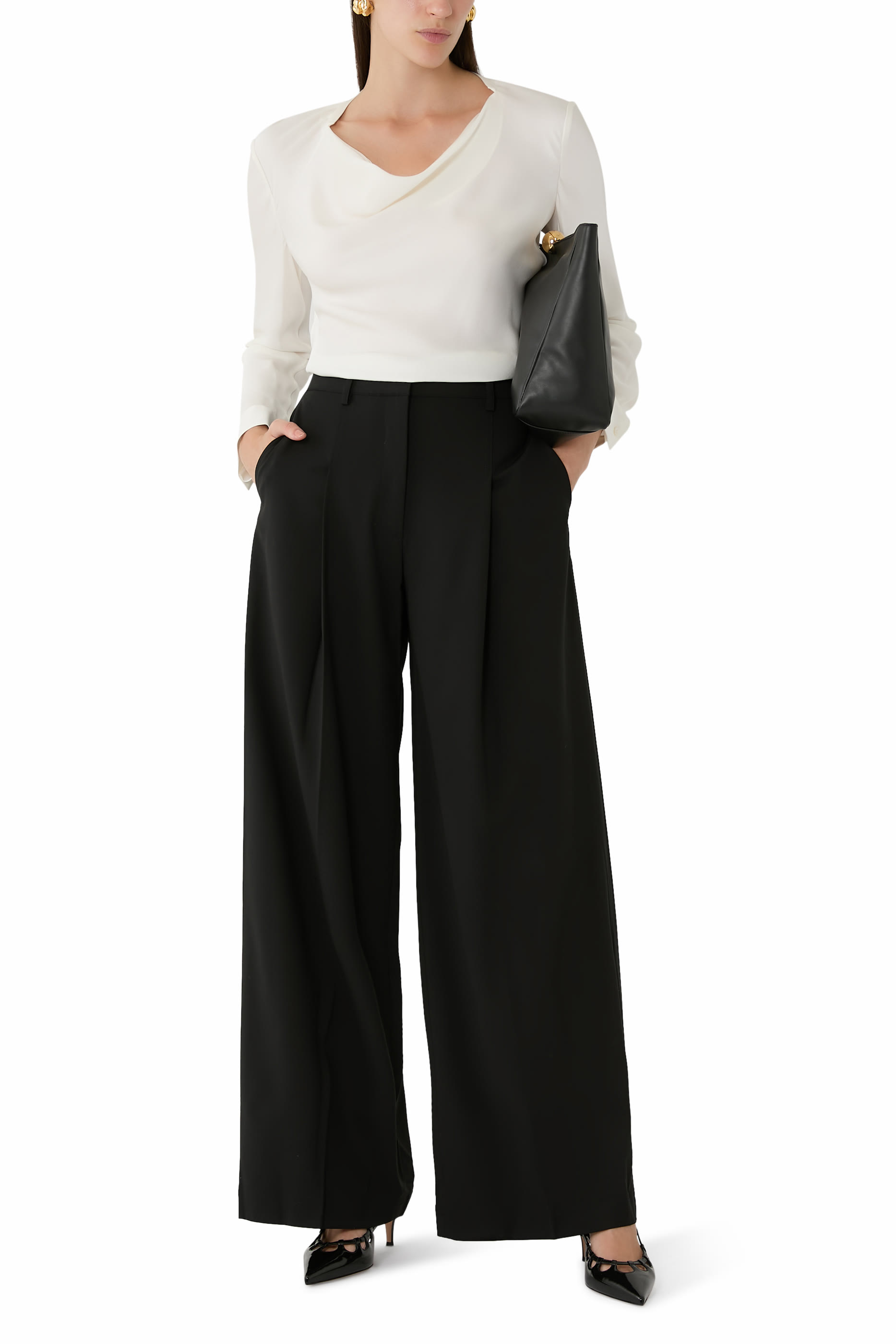 Cowl Neck Silk Blouse