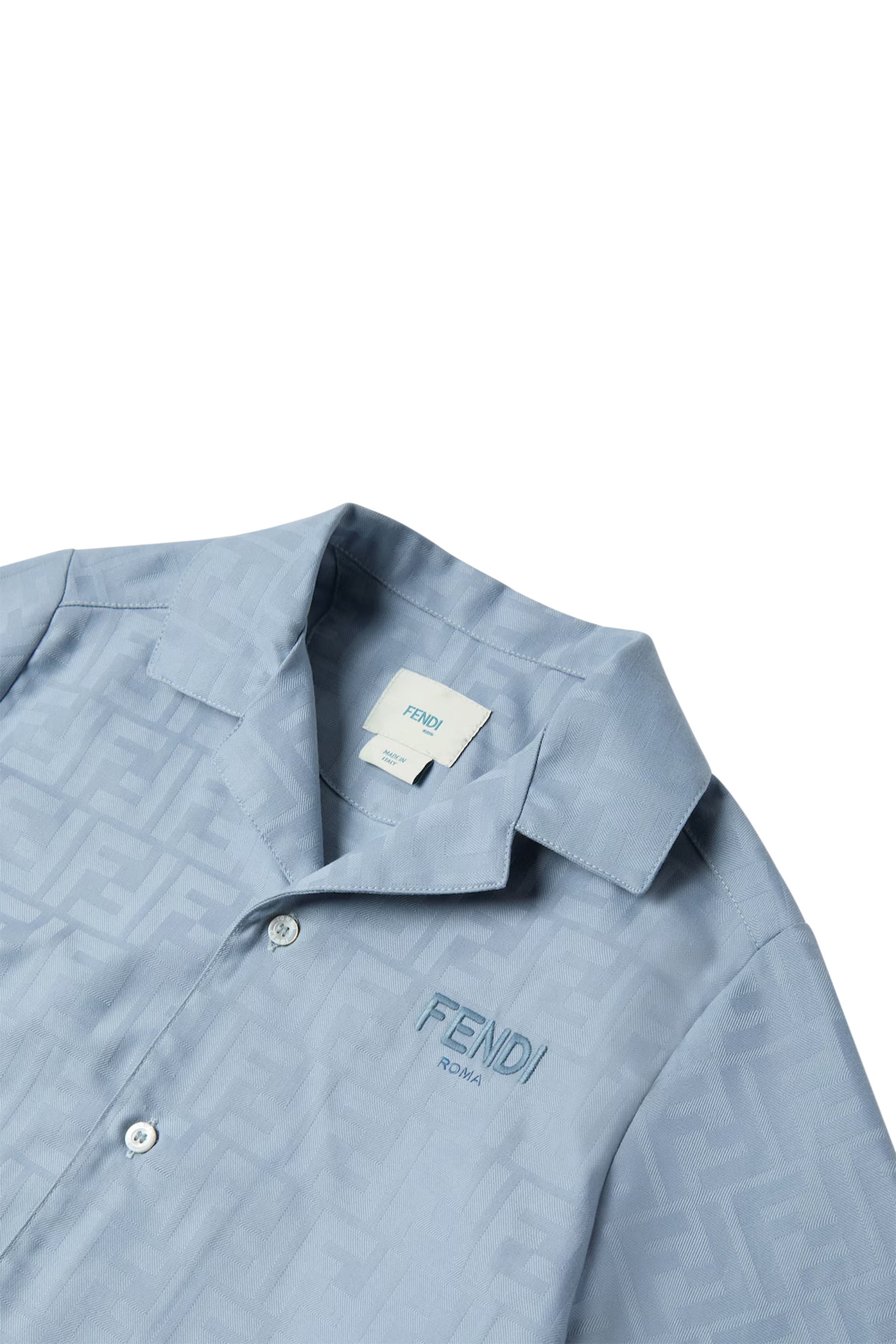 Kids  FF Cotton Jacquard Shirt 
