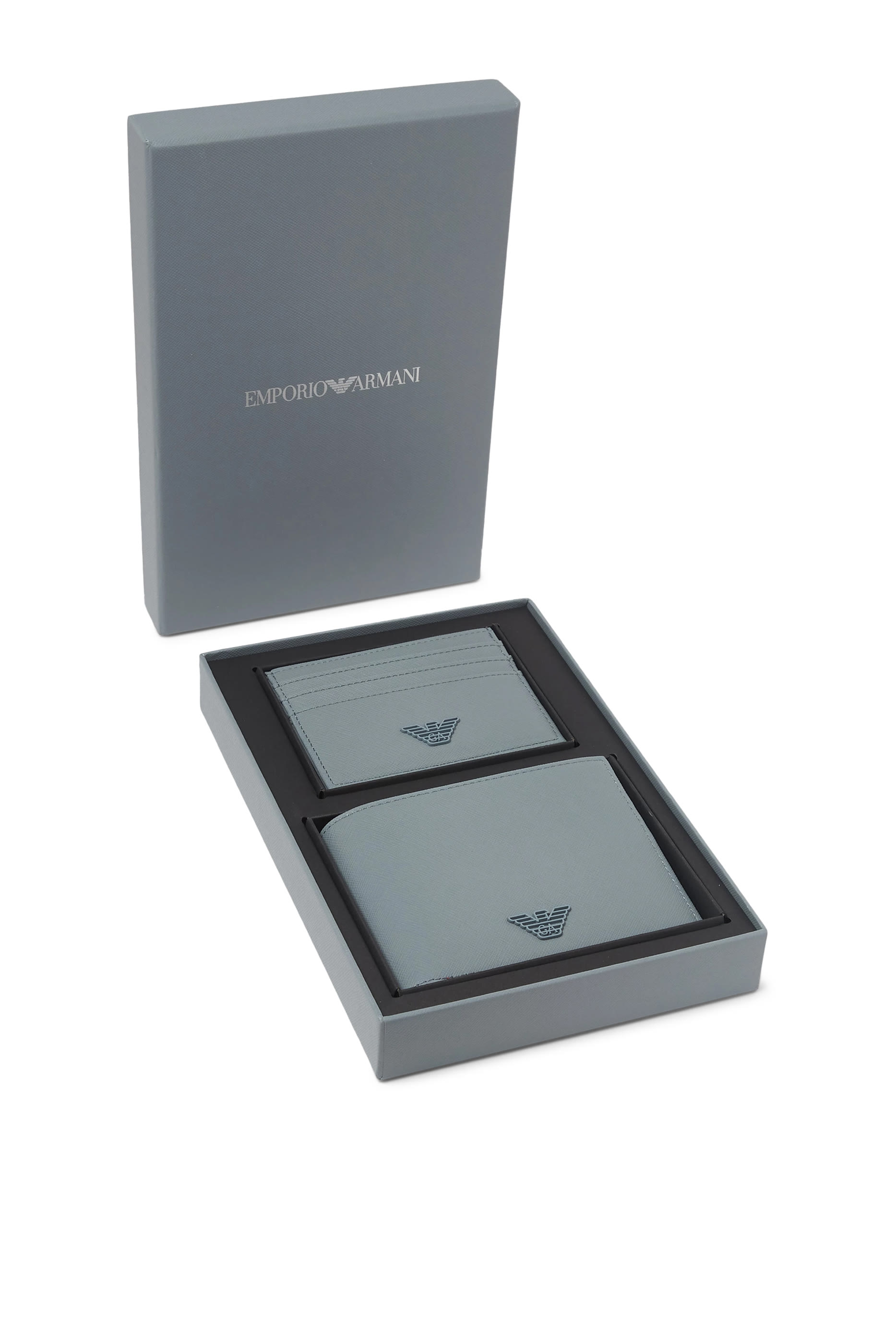 Regenerated Saffiano Leather Wallet & Card Holder Gift Set