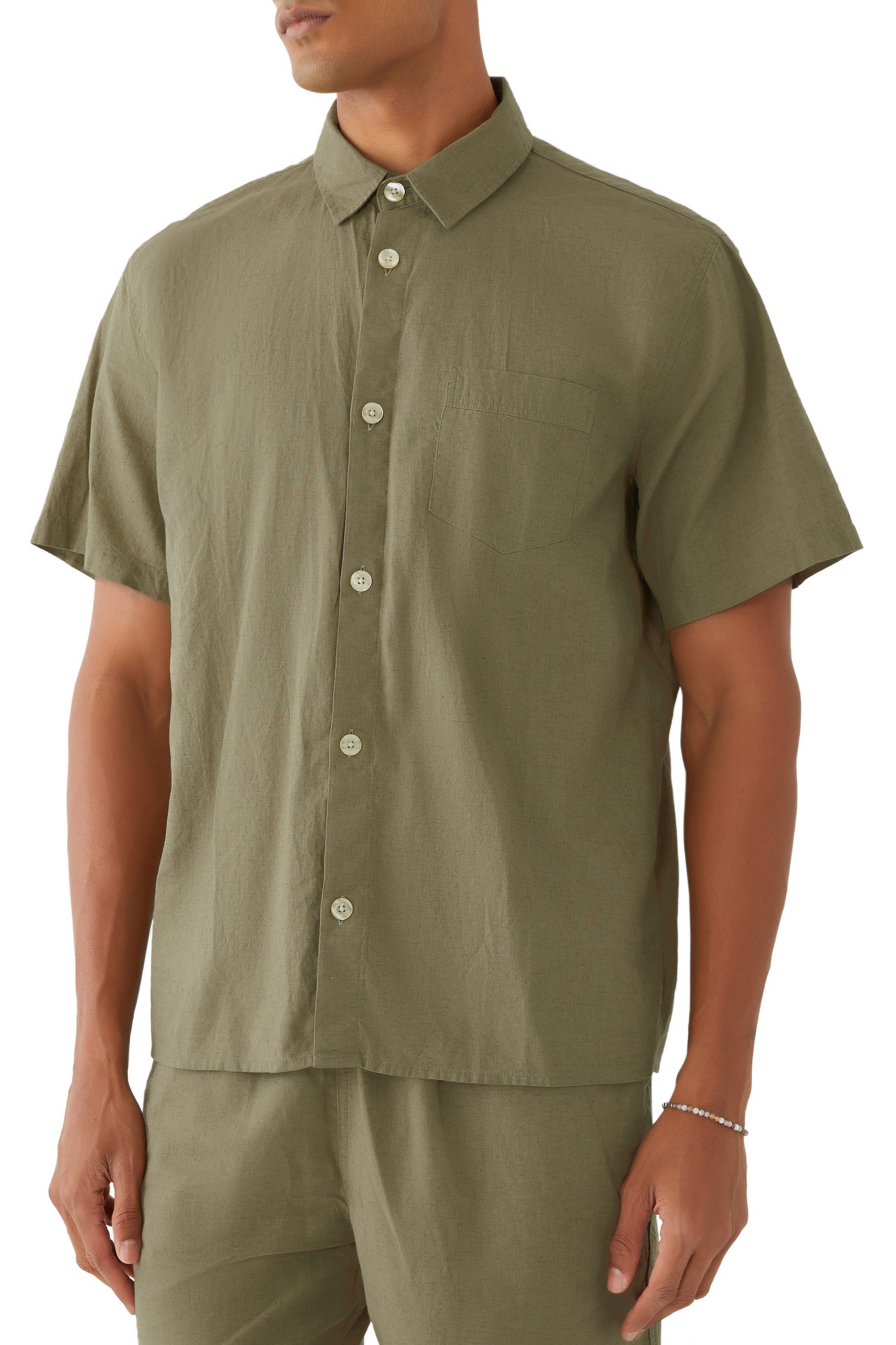 Serene Linen Short Sleeves Shirt