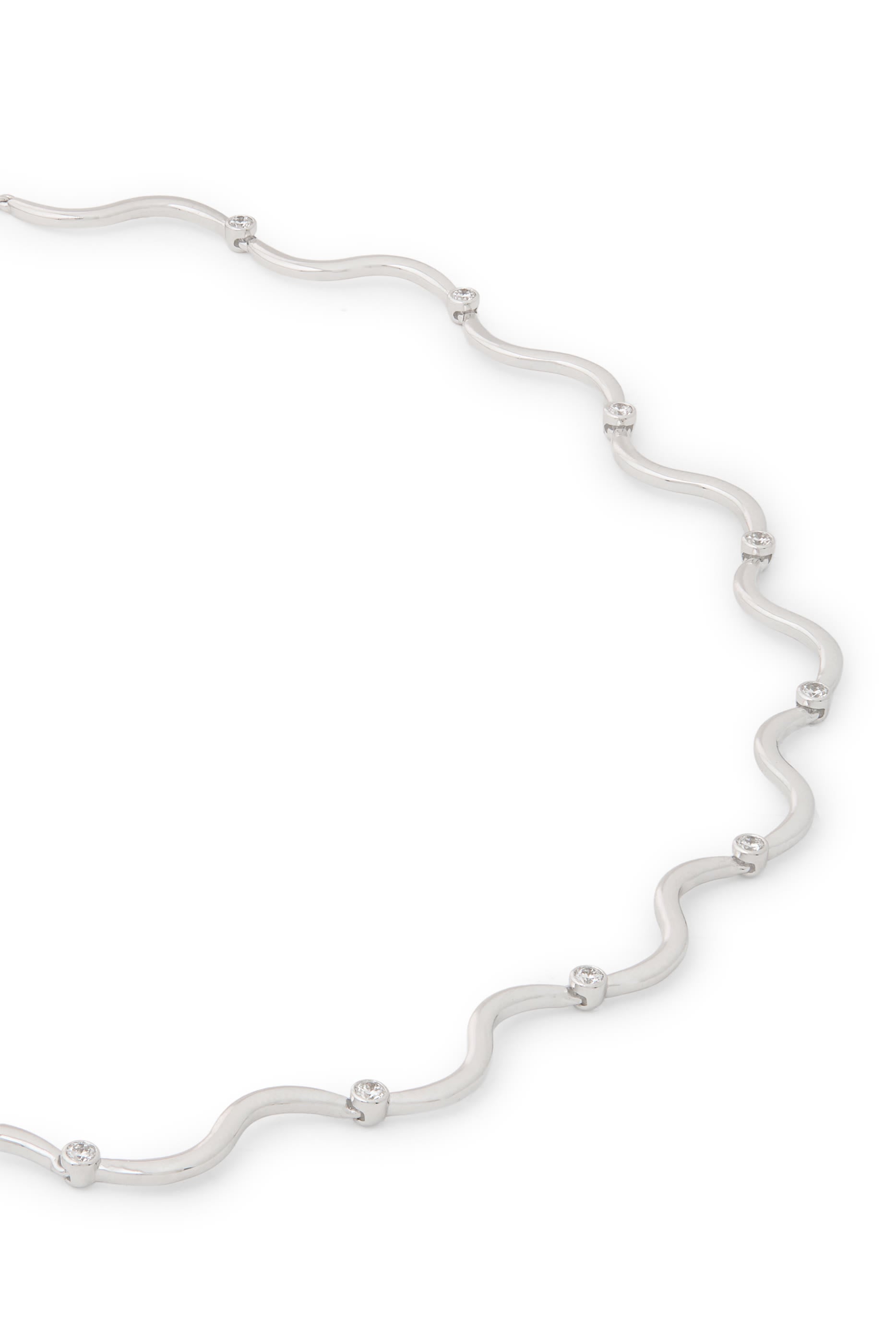 Wave Choker, 18K White Gold & Diamonds