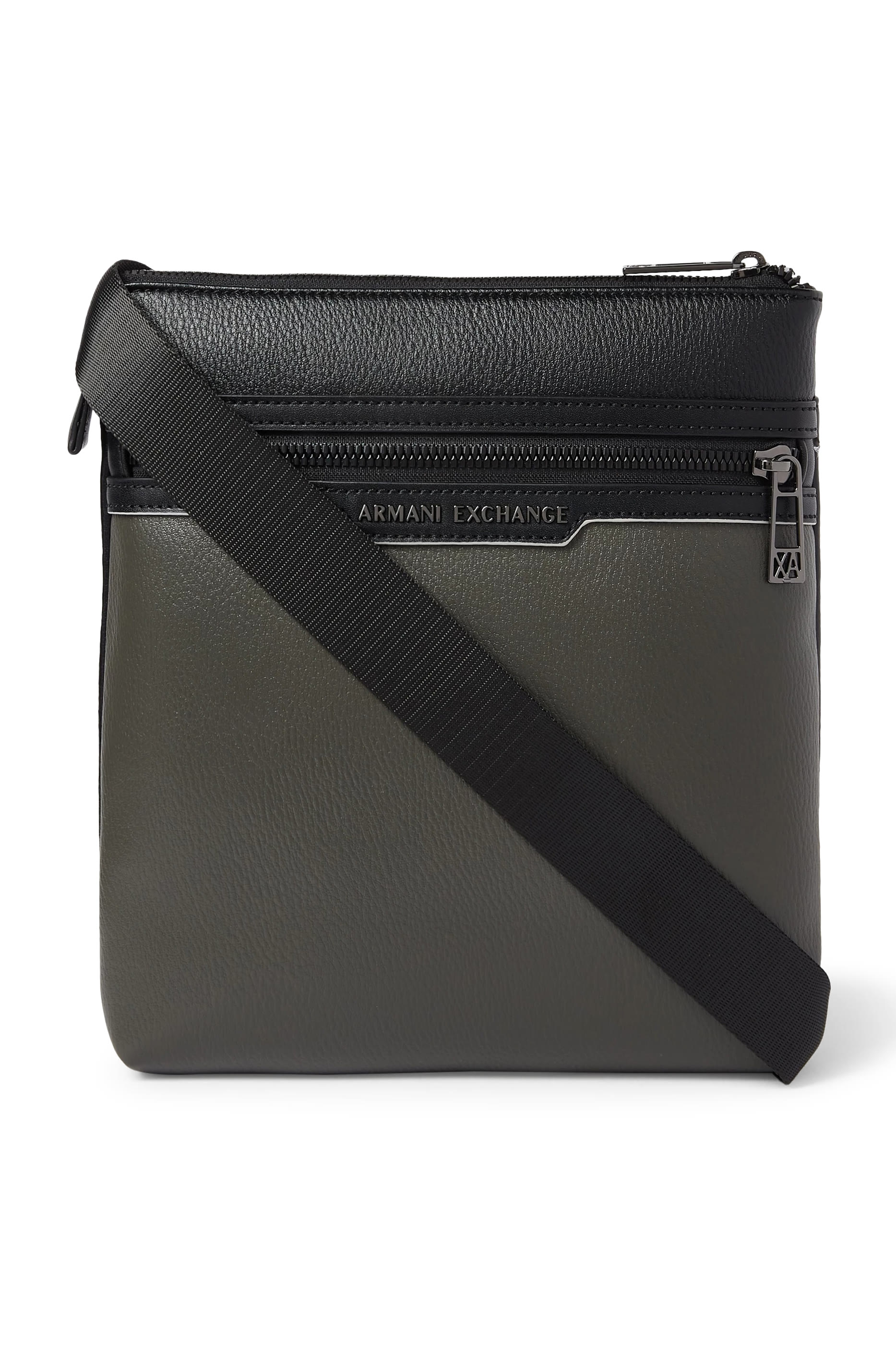 Cedric 2 Zippers Flat Crossbody Bag