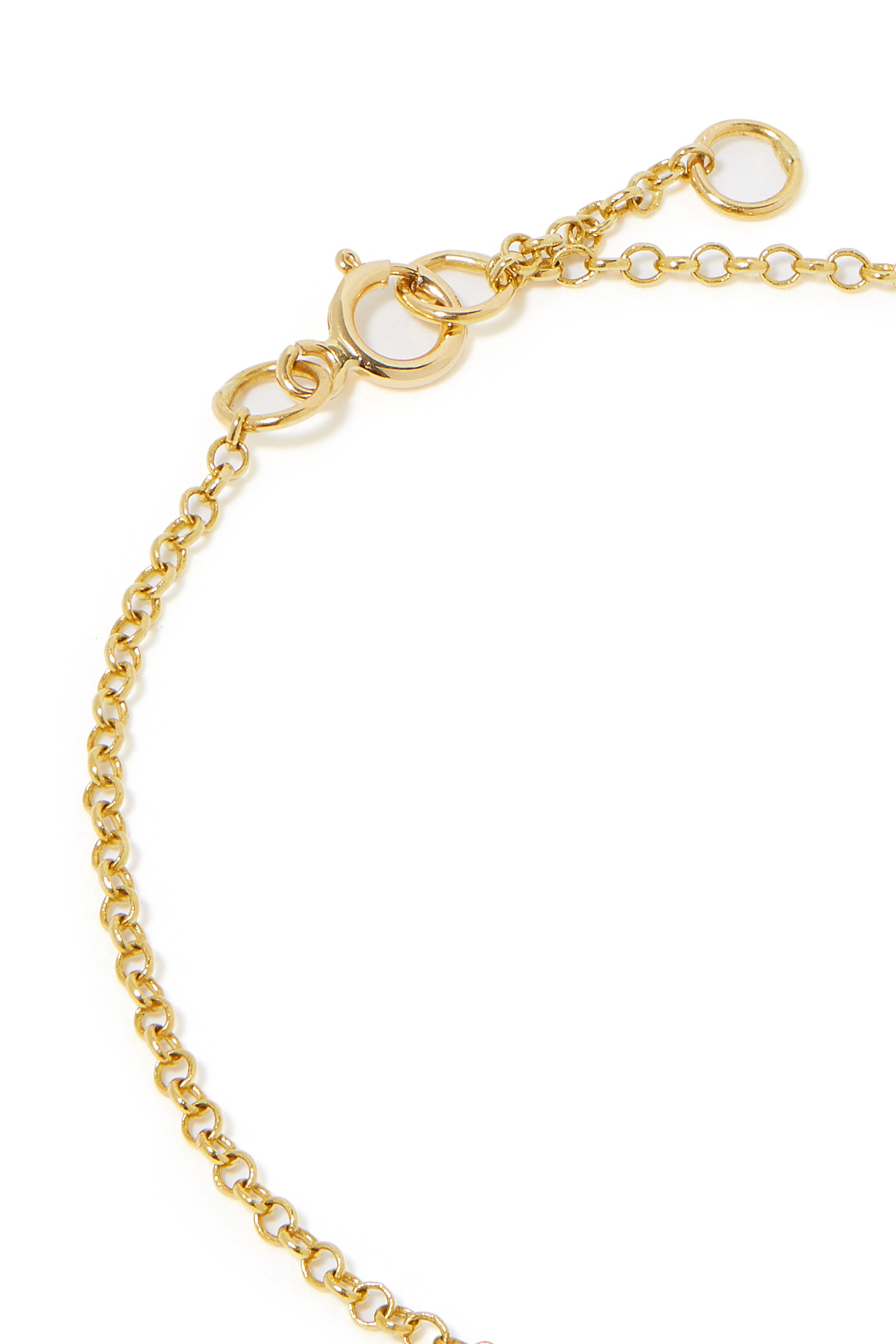 OULA Charm Letter Bracelet, 18k Yellow Gold