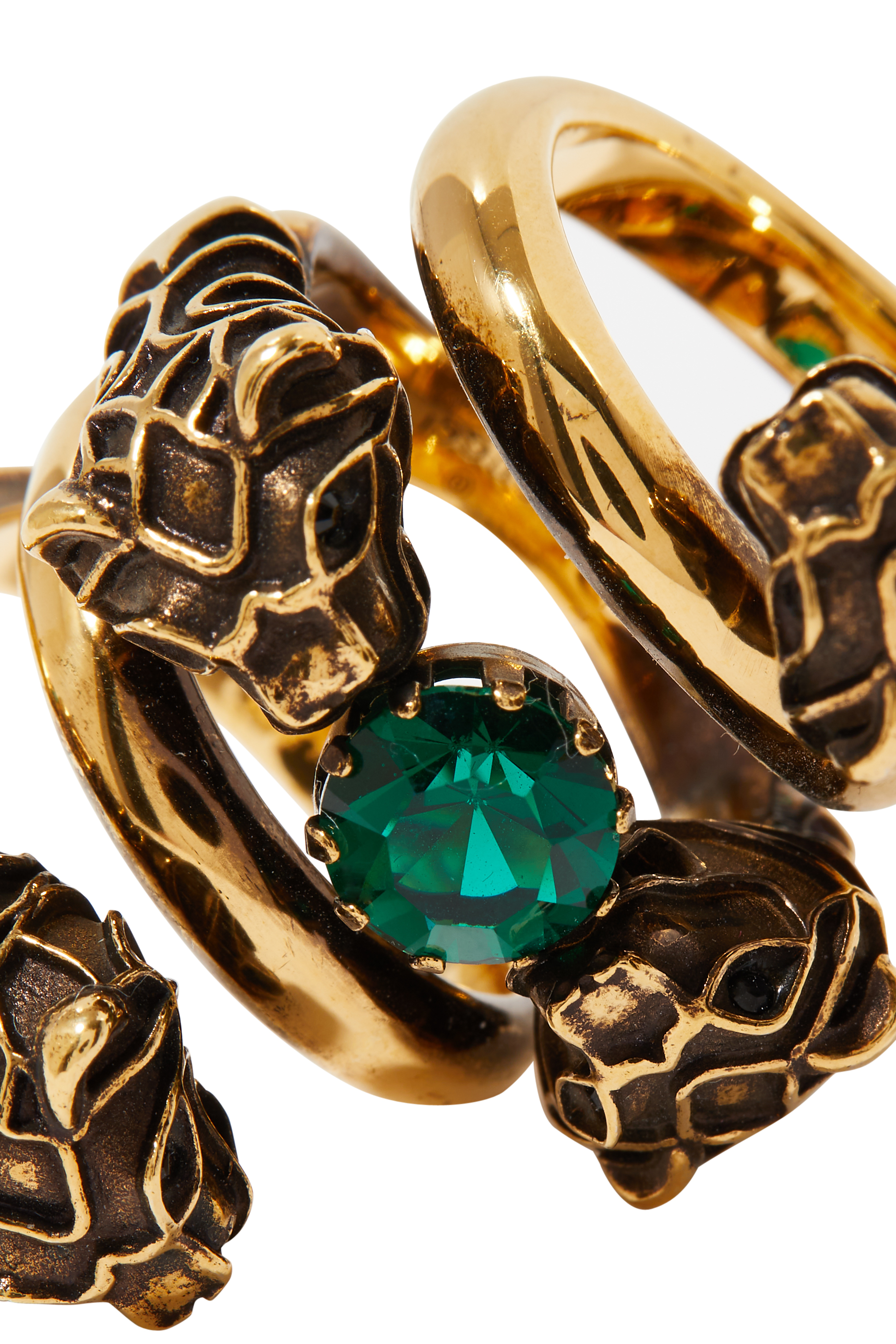 Double Wrap Tiger Head Ring