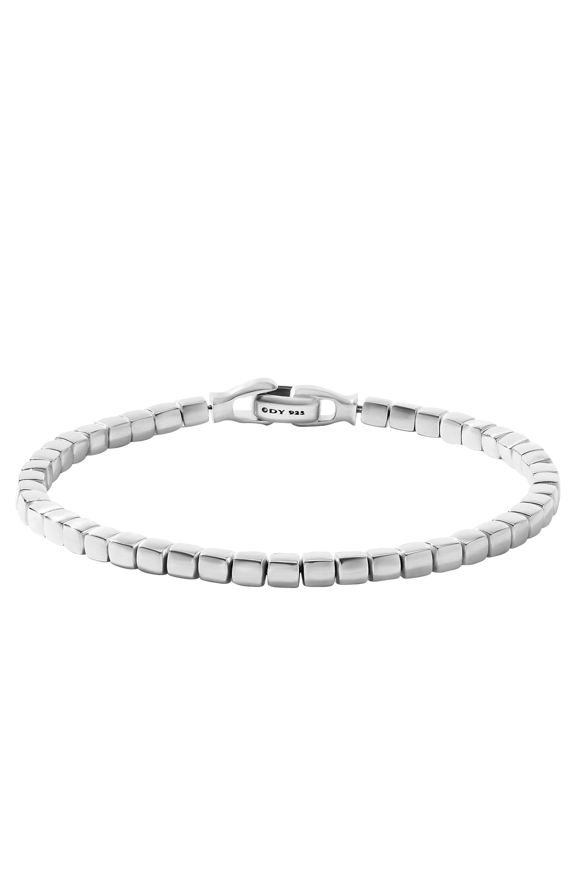 Spiritual Beads Cushion Bracelet, Sterling Silver