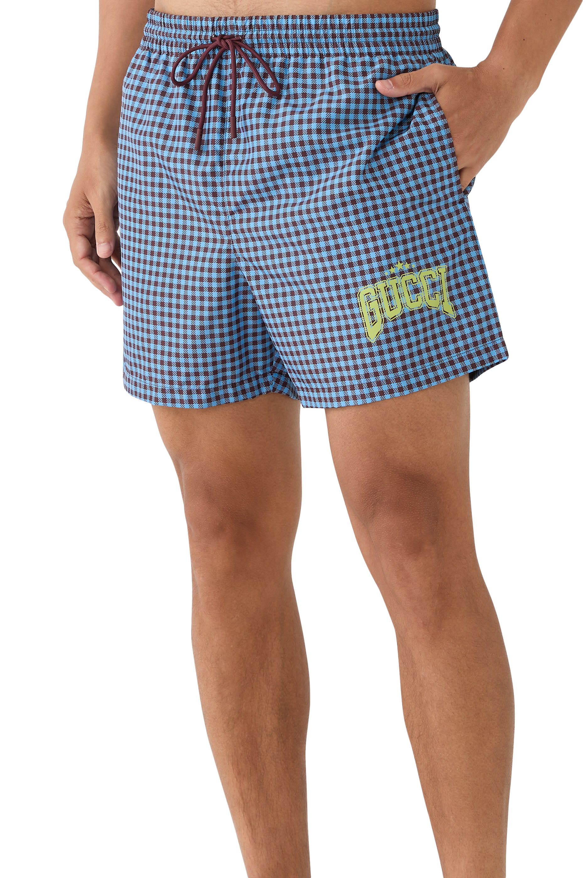 Printed Poplin Tech Swim Shorts
