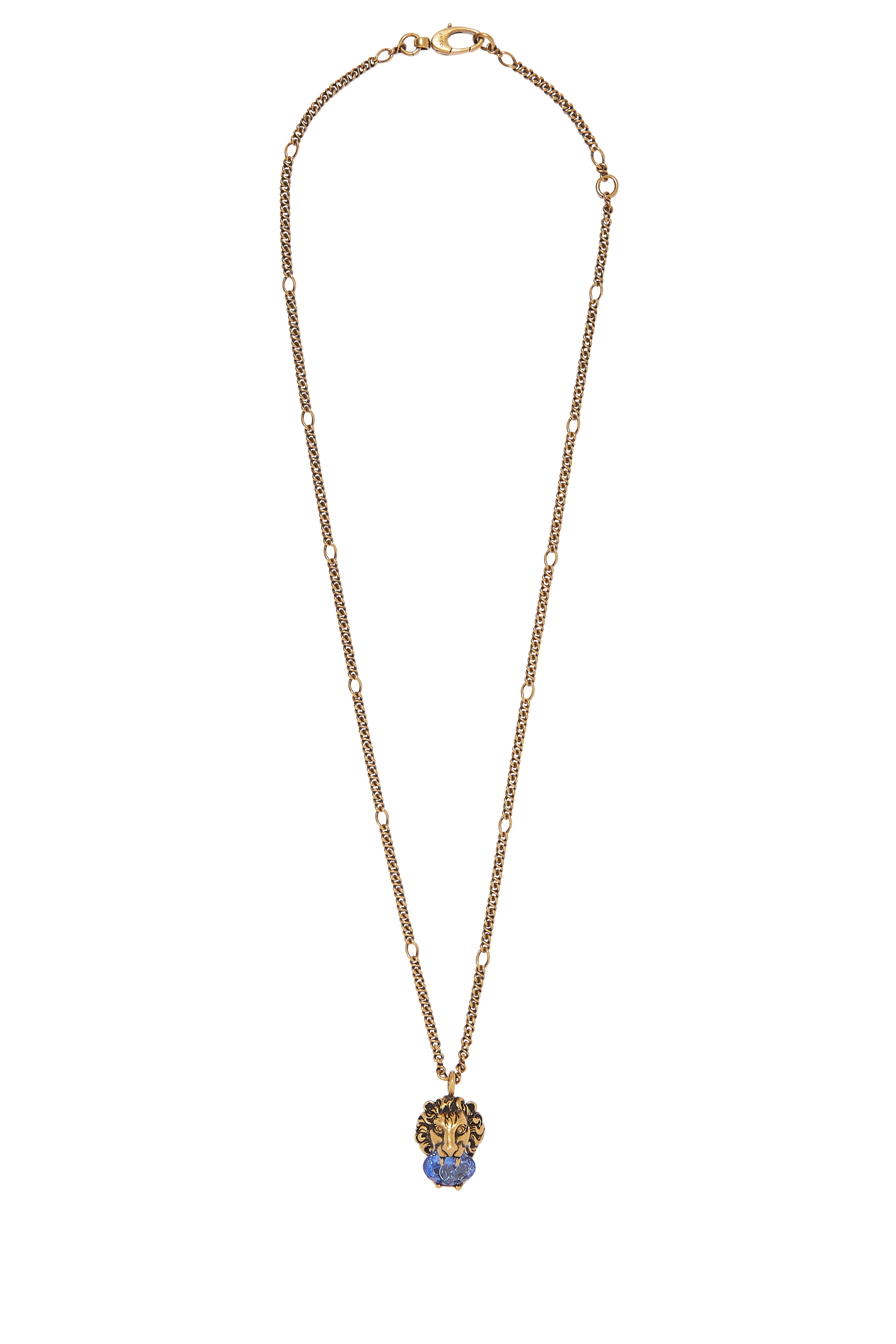 Lion Head Necklace With Crystal