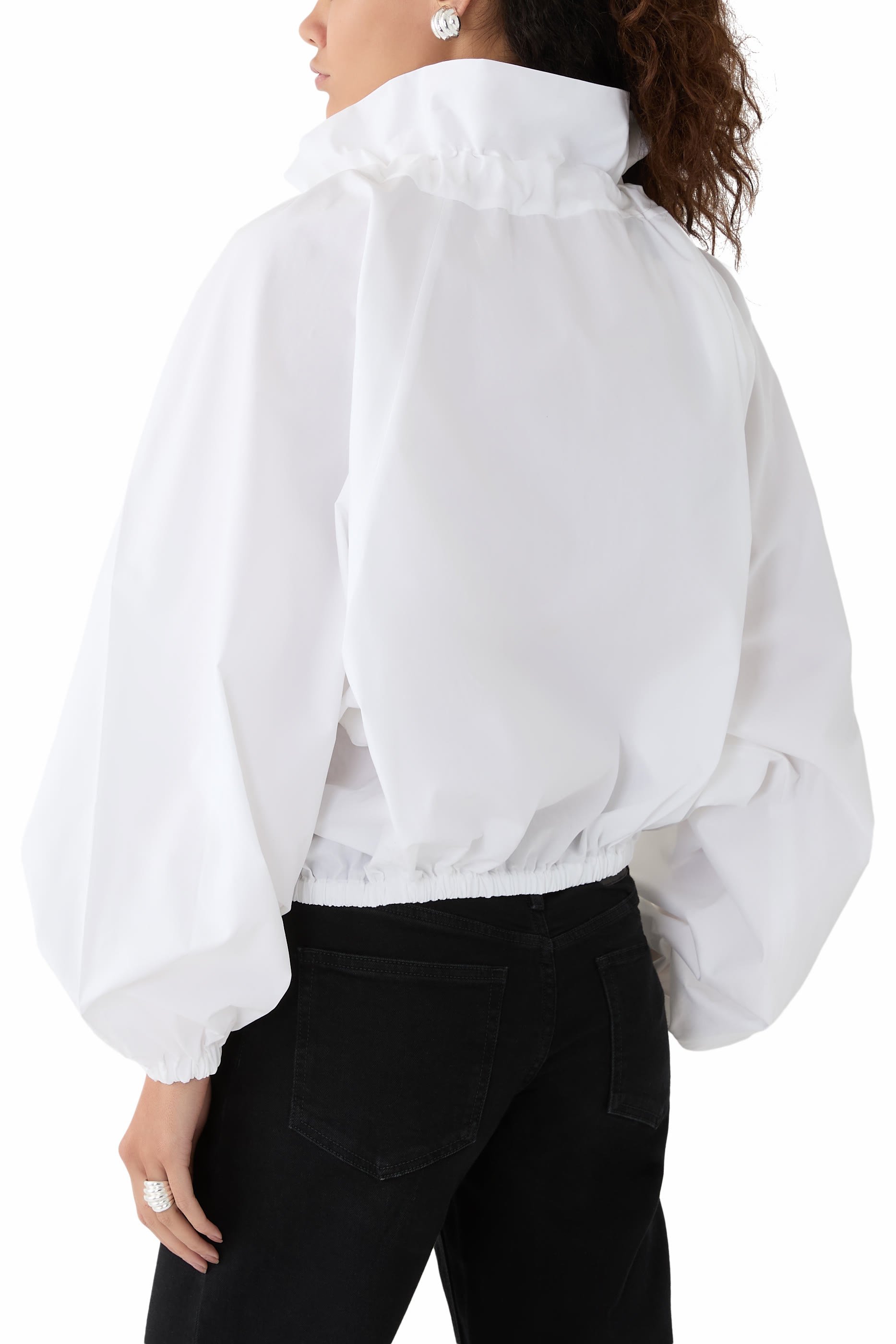 Puff Sleeve Poplin Top