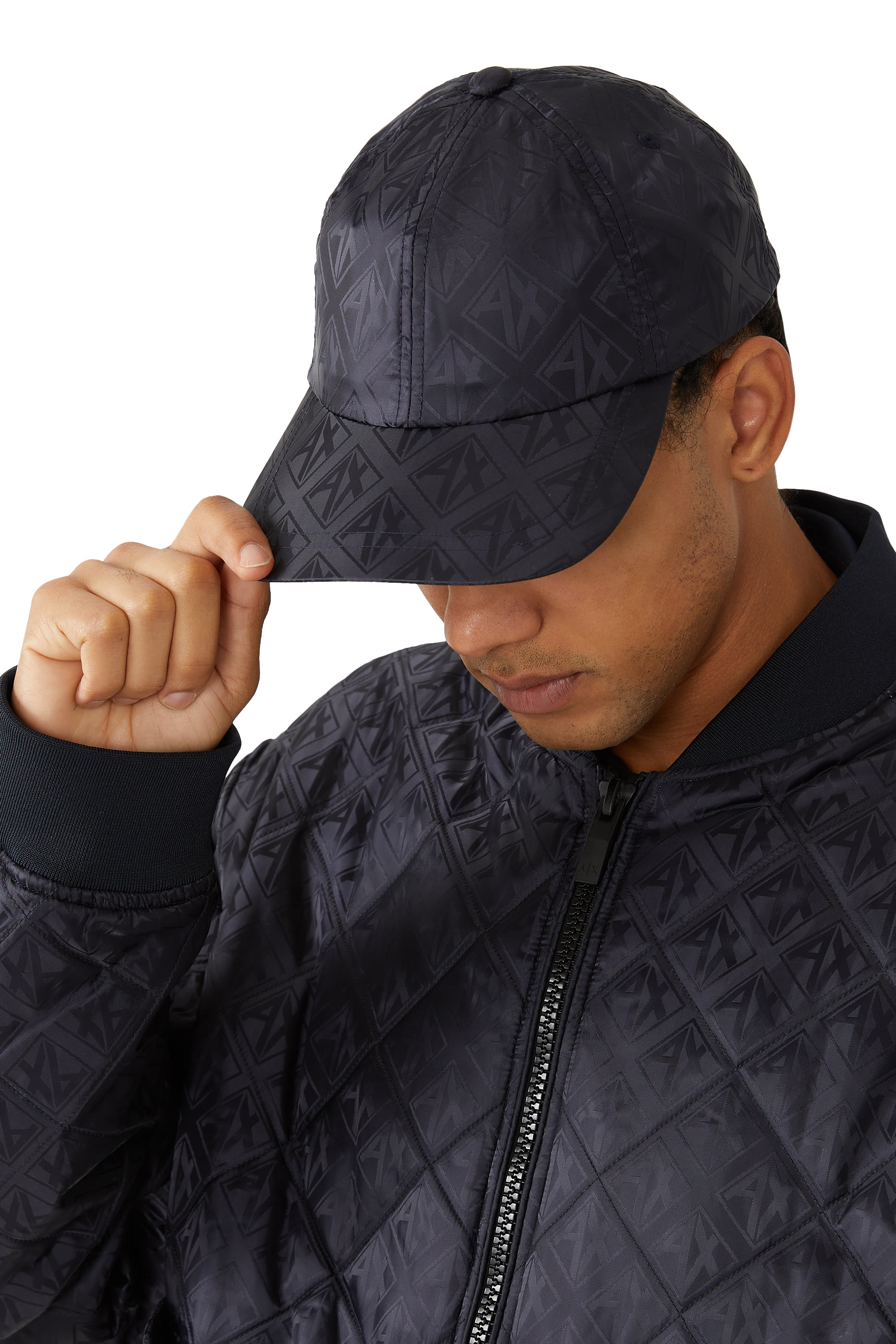 Logo Satin Fabric Visor Hat