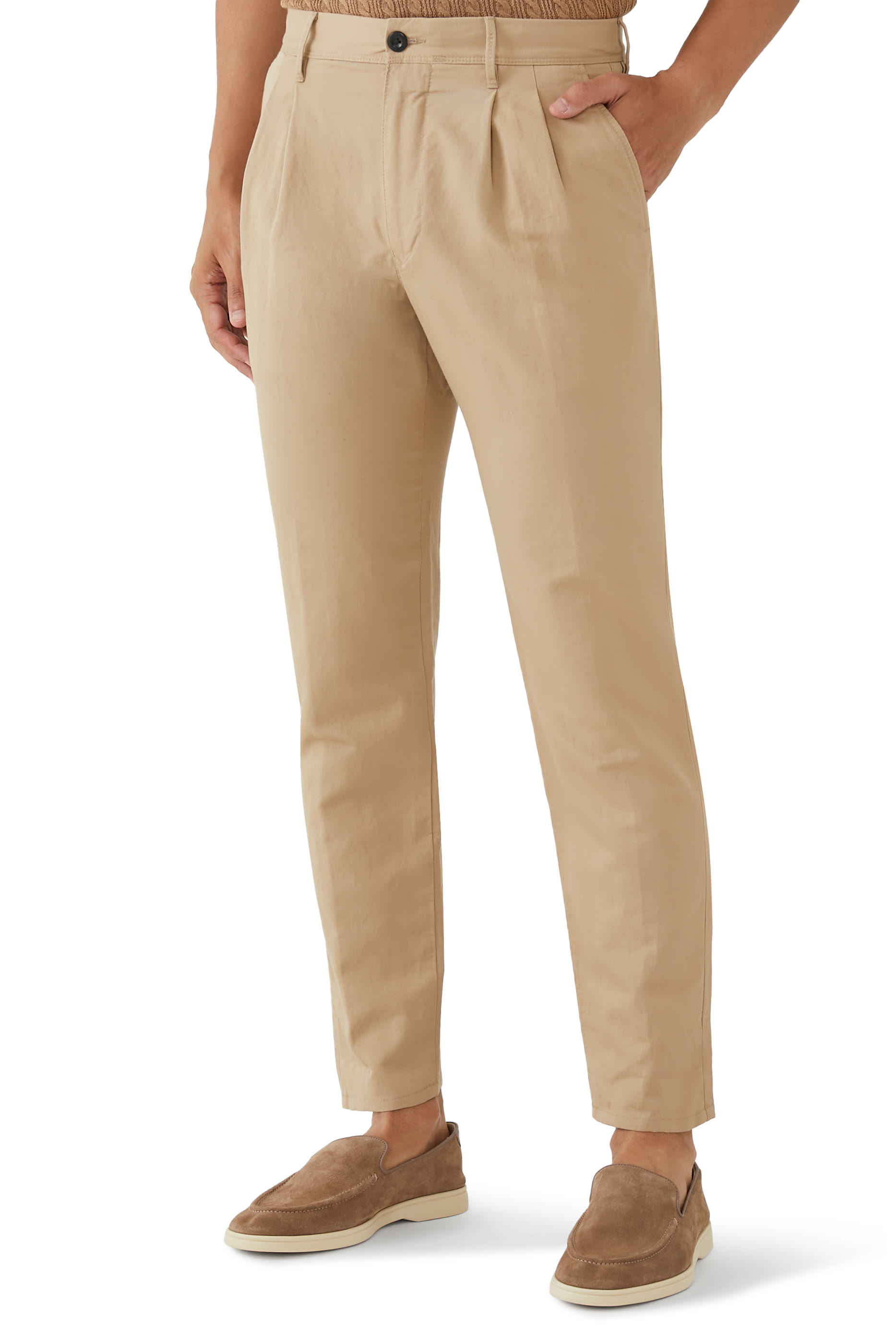 Tapered Fit Summer Satin Trousers