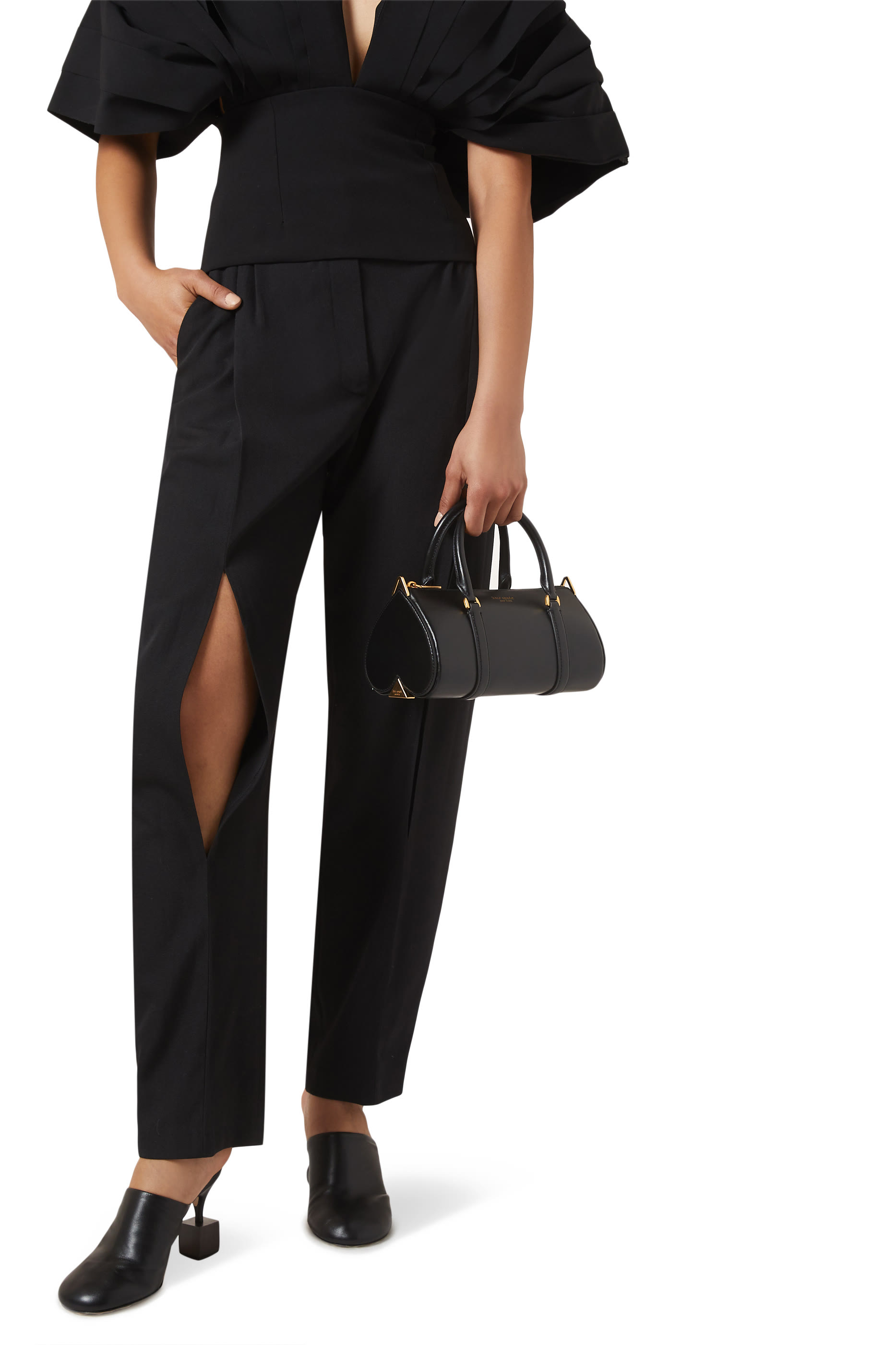 Leather Duffle Crossbody Bag