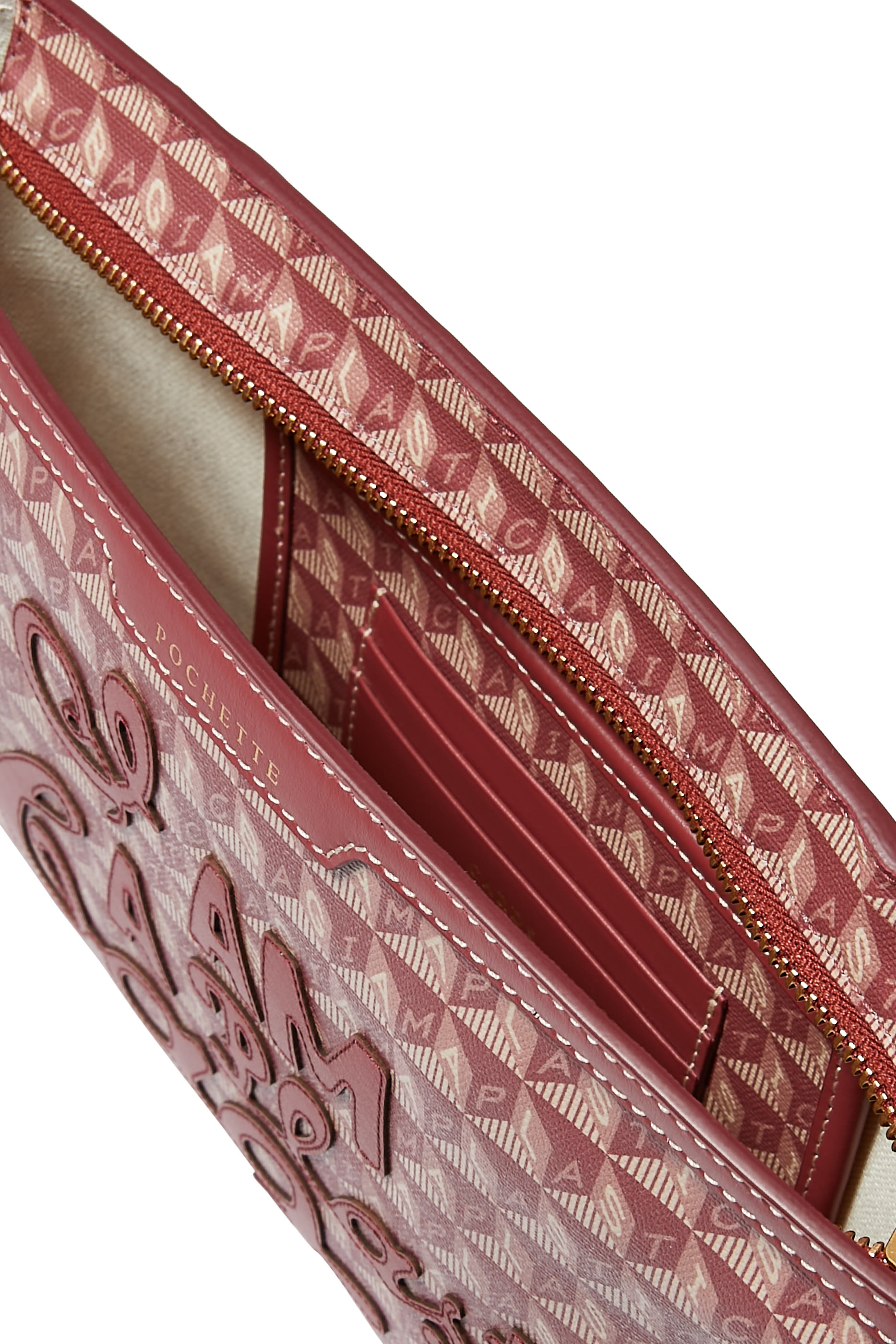 I am a Plastic Bag Motif Pochette Bag