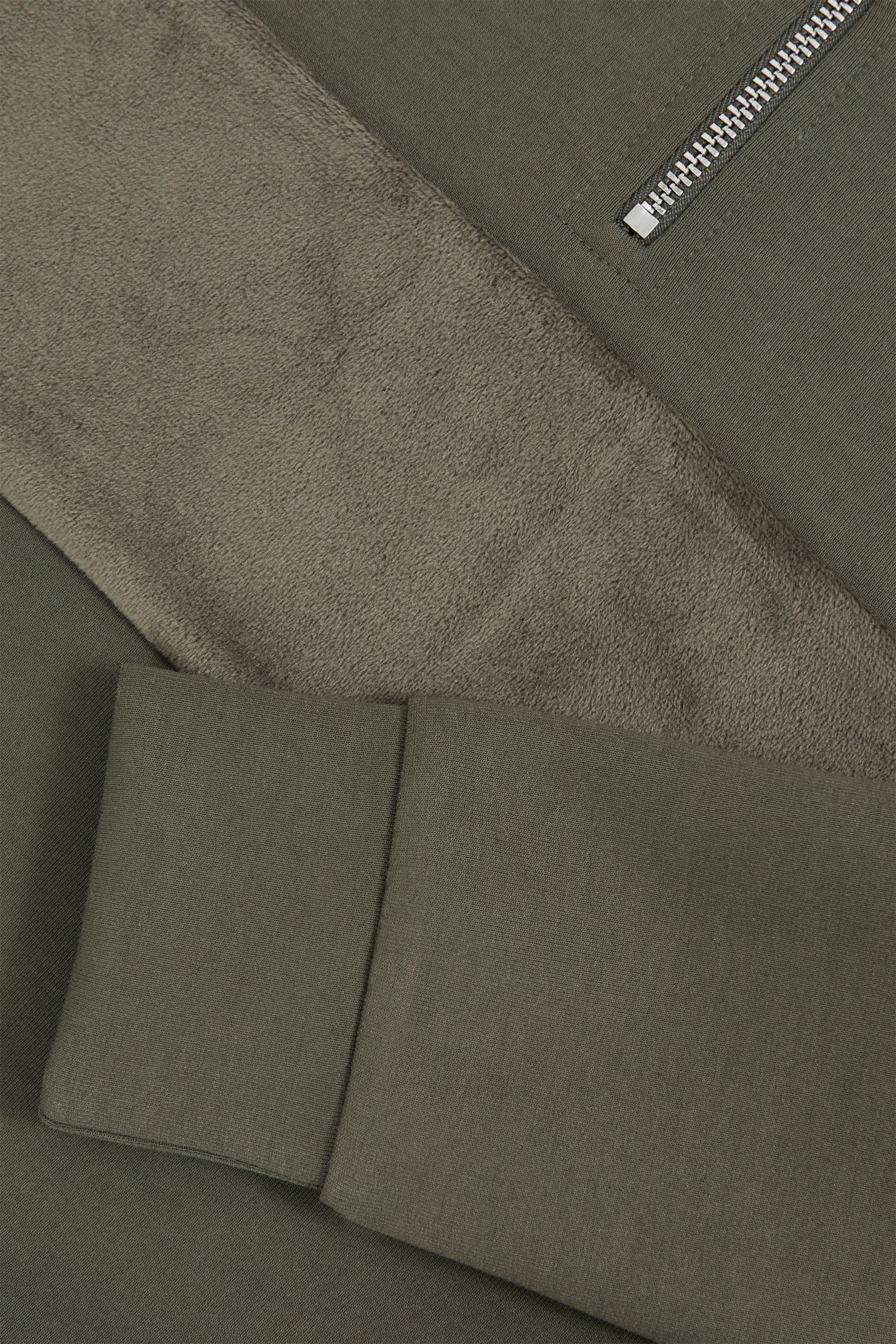 Kids Half-Zip Funnel Neck Velour Sweatshirt