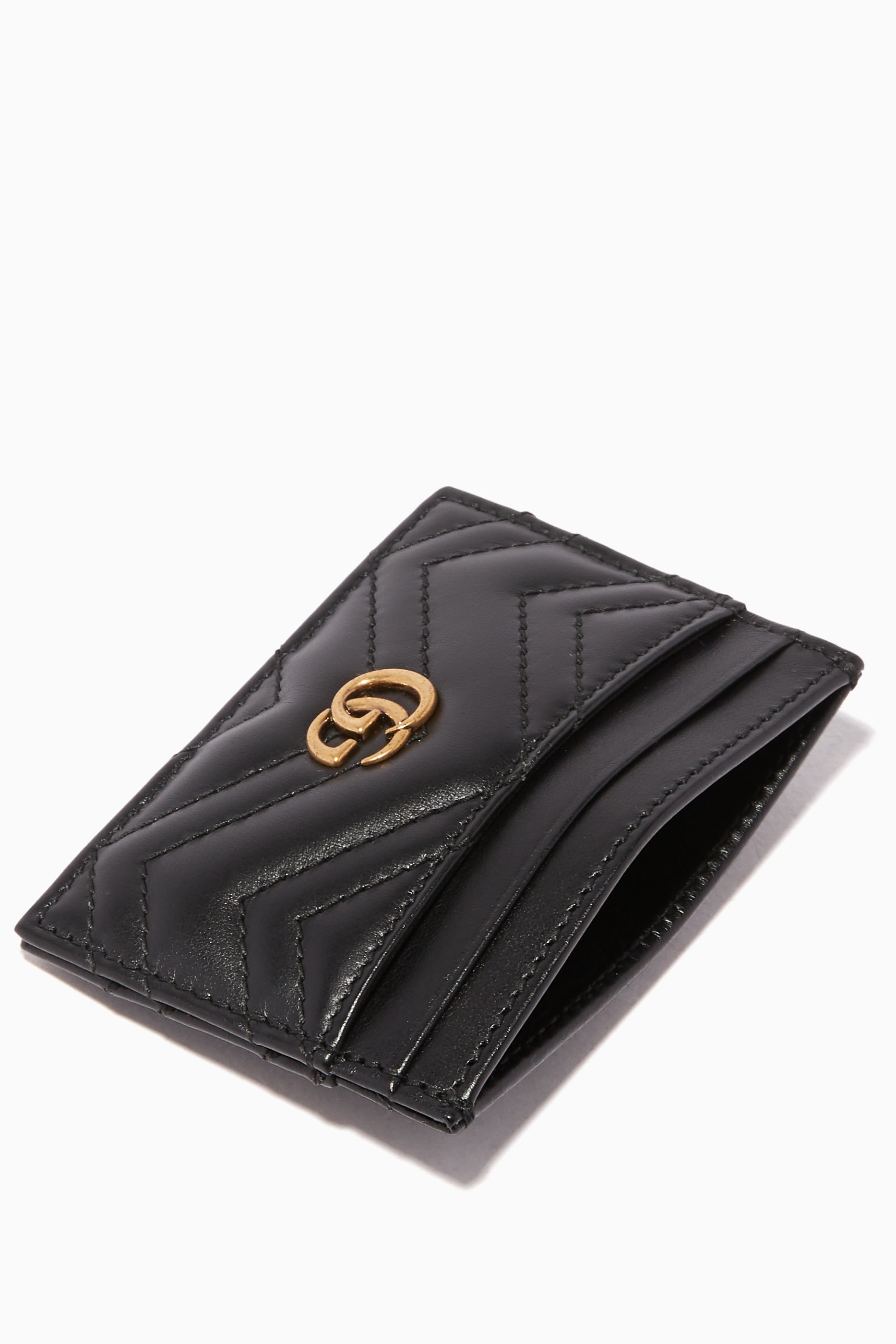 GG Marmont Matelass&eacute; Leather Card Case