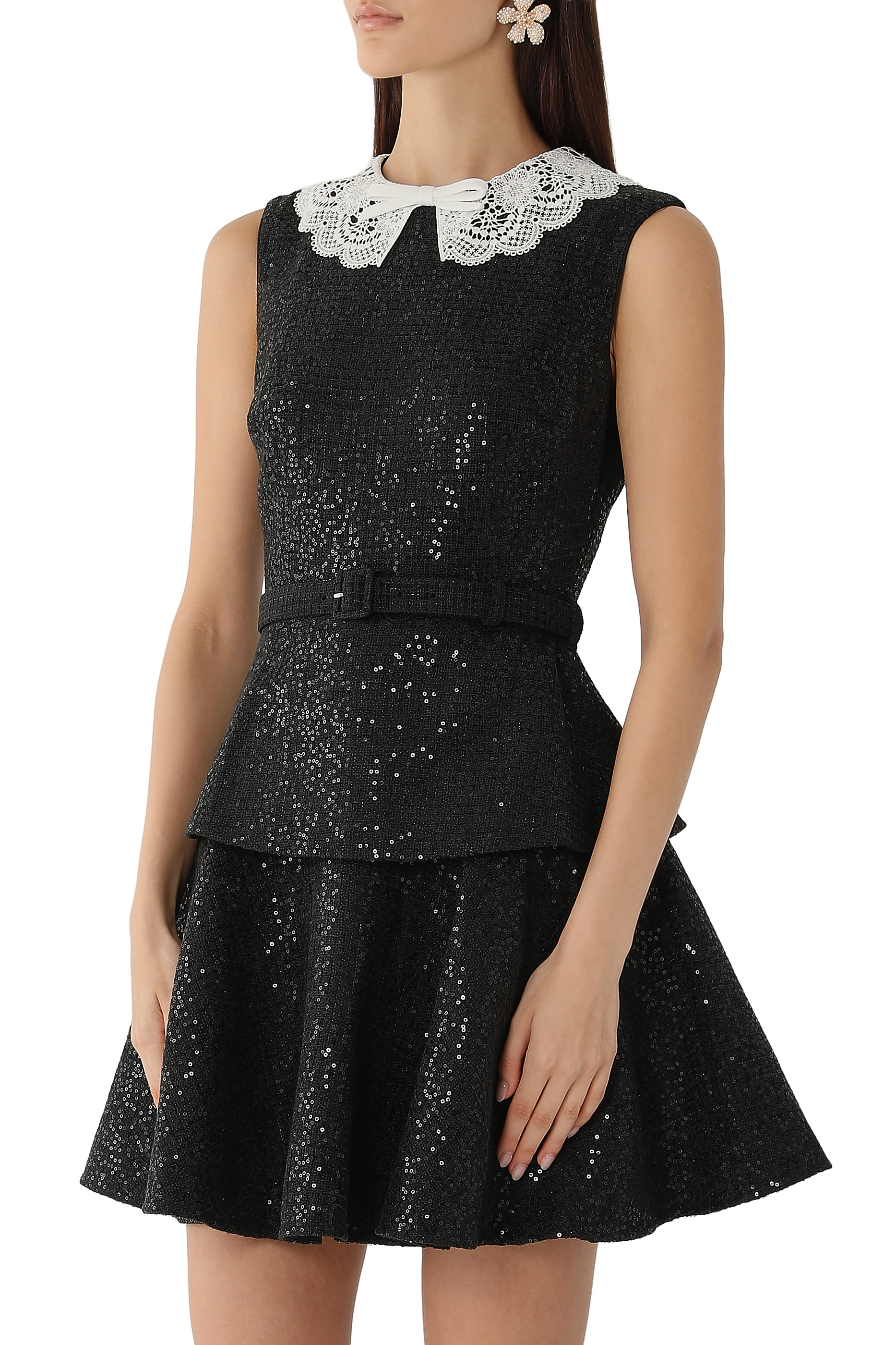 Sequin Boucl&eacute; Mini Dress