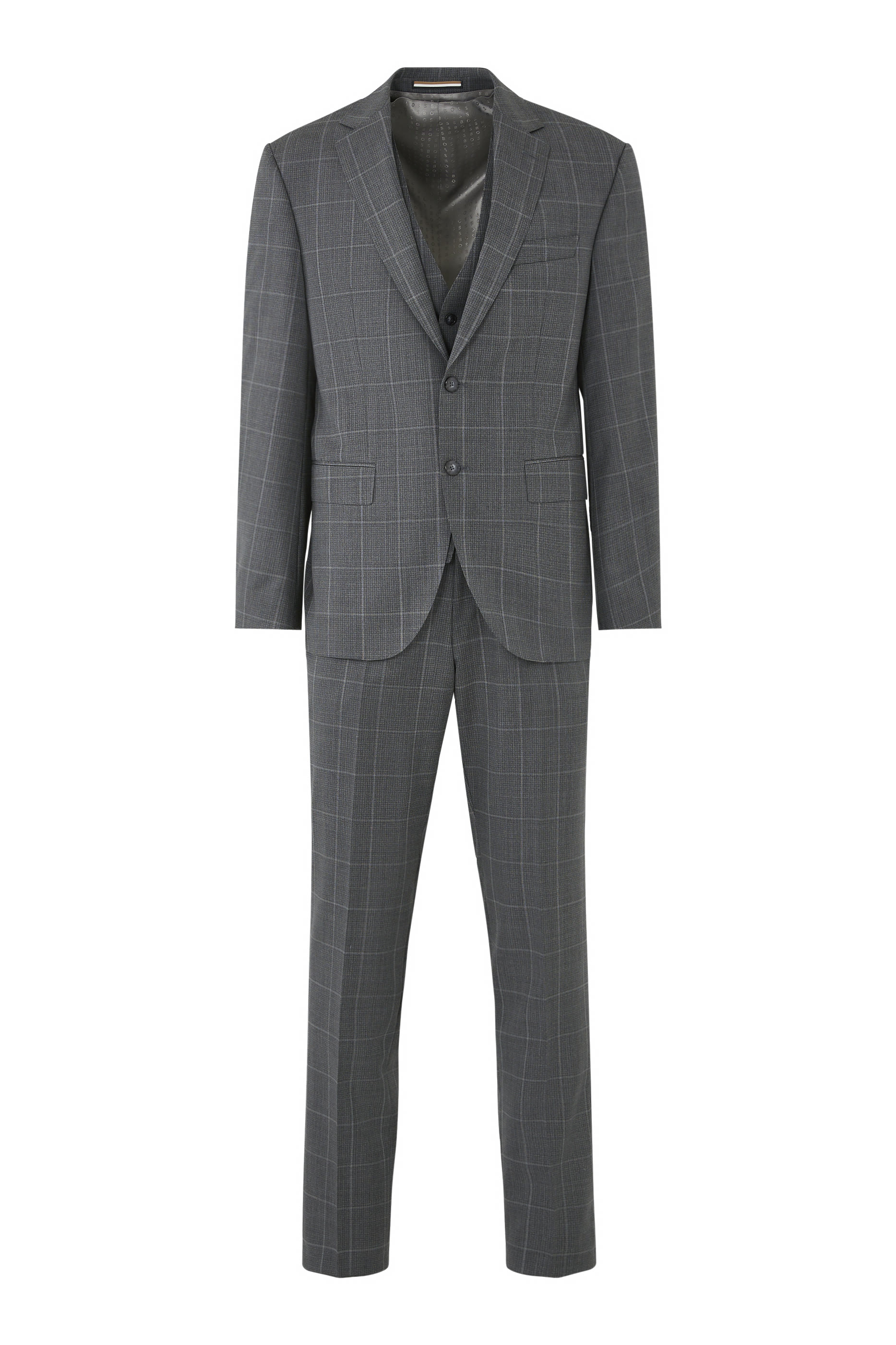 Three-Piece Regular-Fit Checked Suit