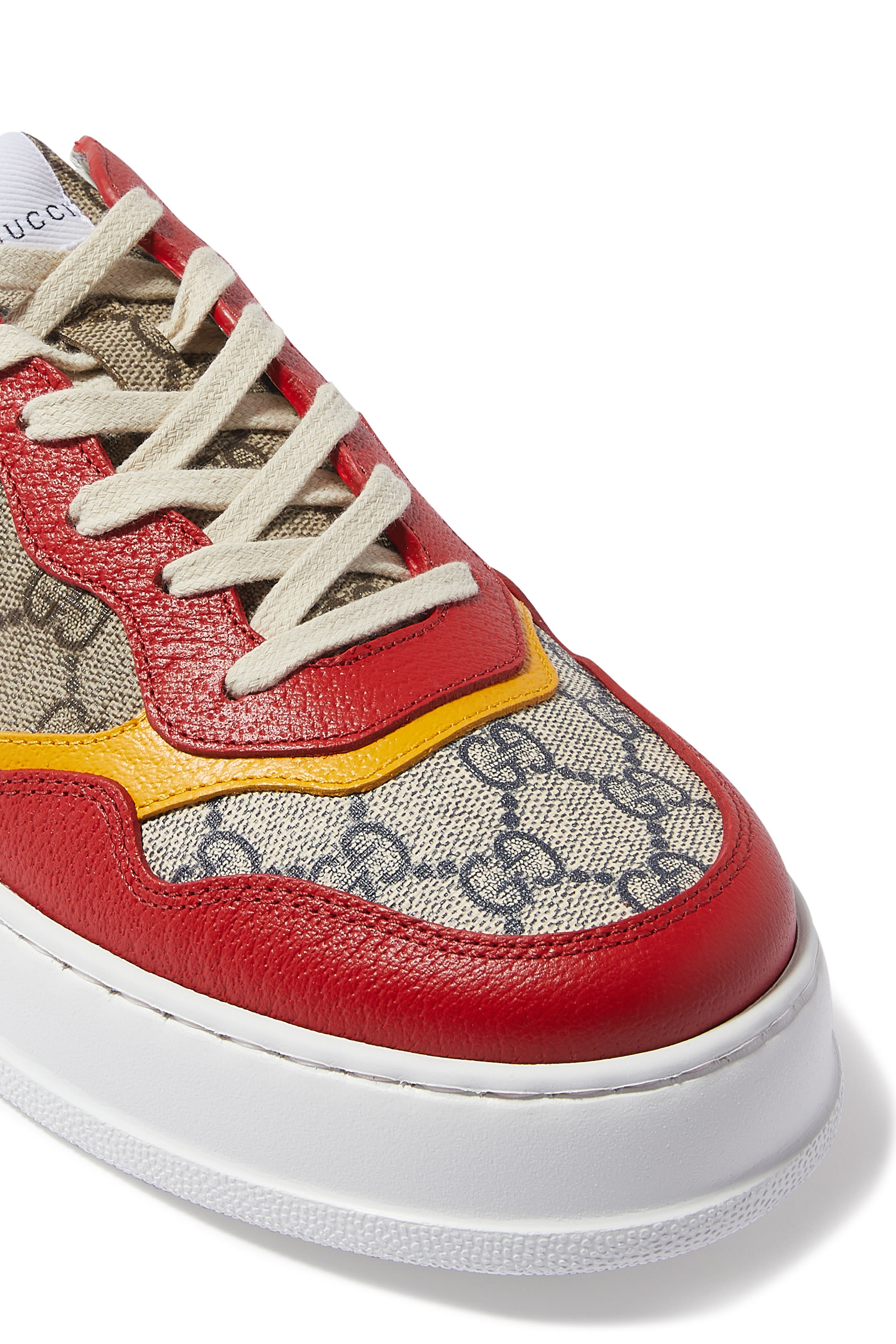 GG Supreme Canvas and Leather Sneakers